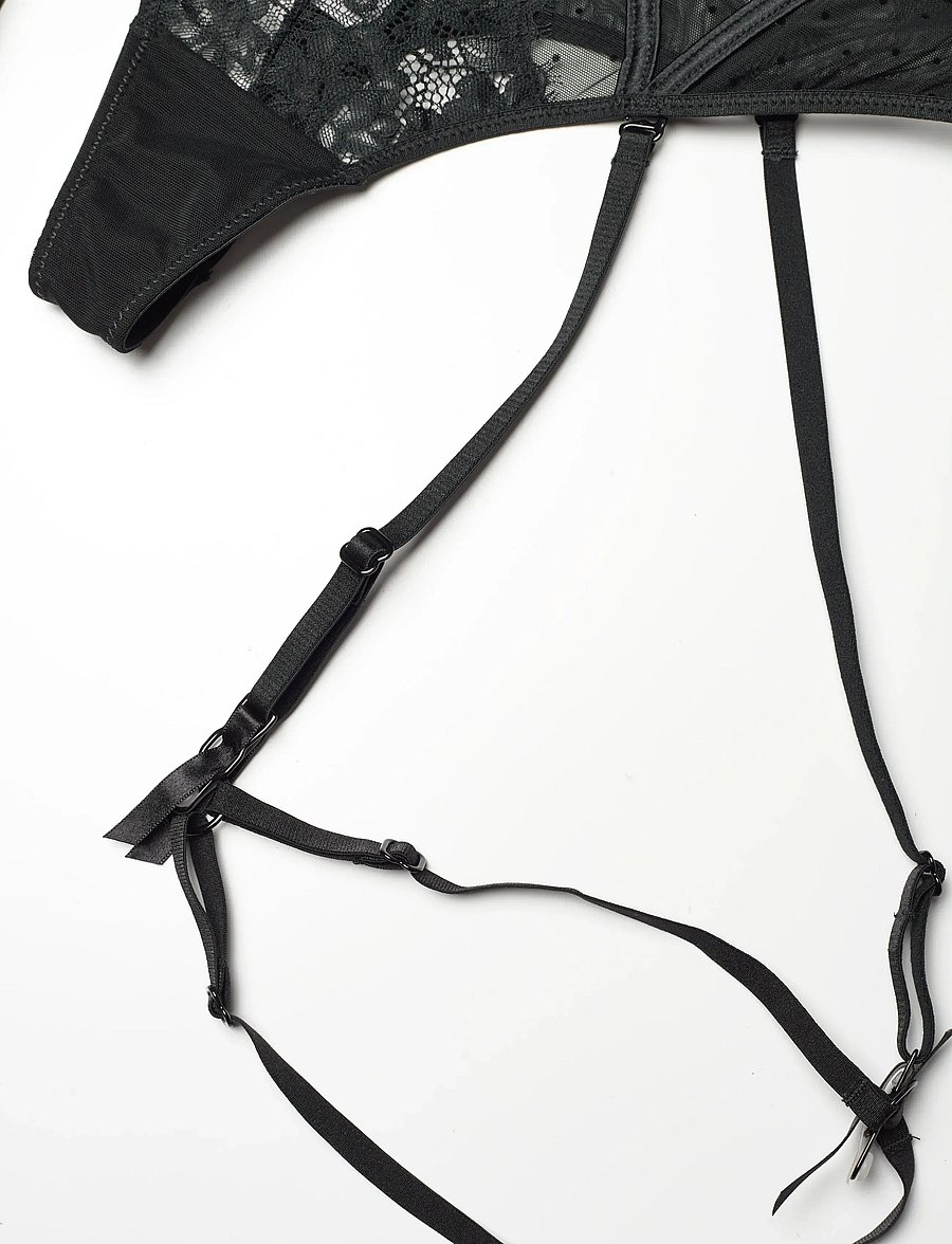 Hunkemöller - Dorothy Sb String - strumpfhalter - caviar - 5