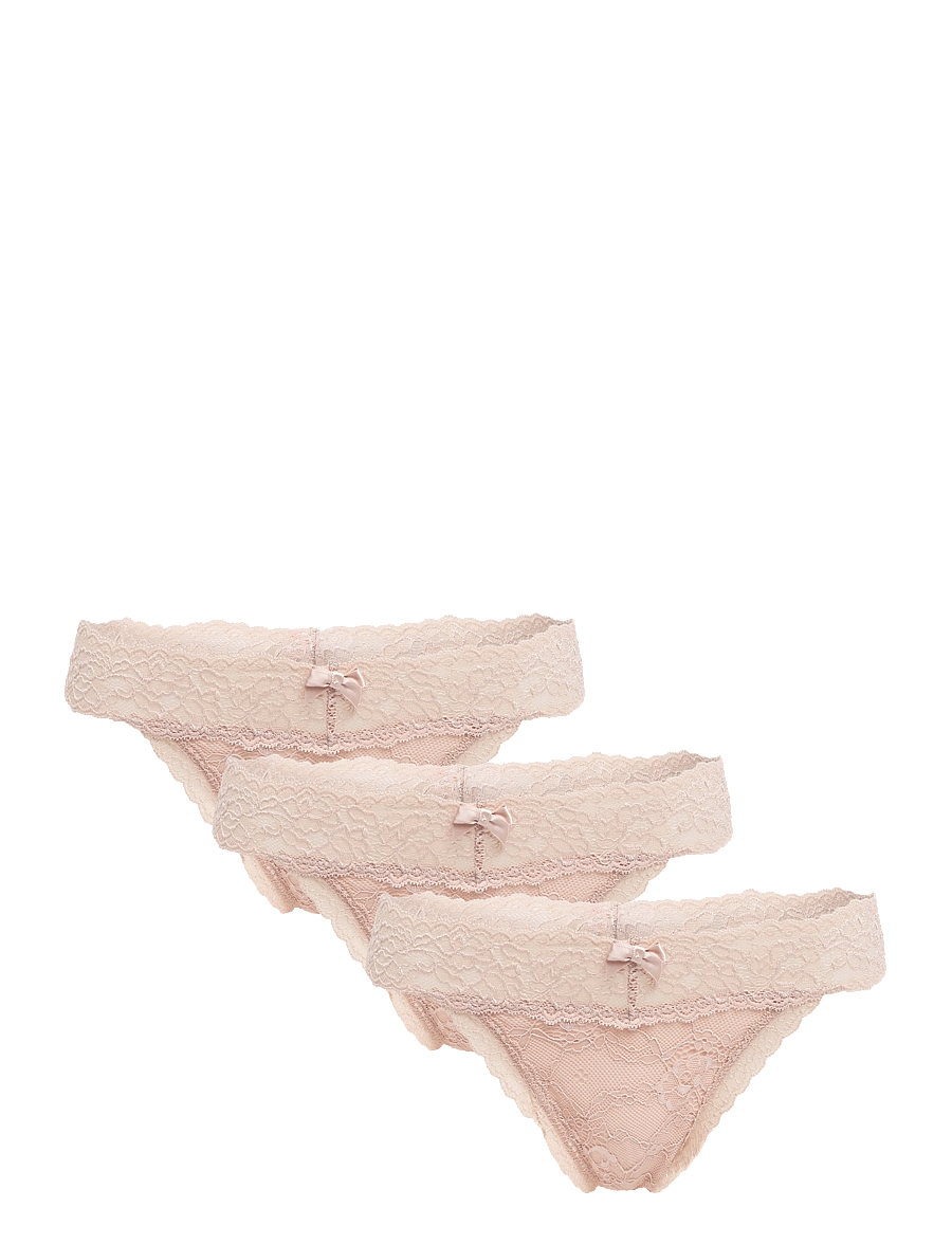 Hunkemöller - 3-Pack Madison Ulv String - stringid - rugby tan - 0