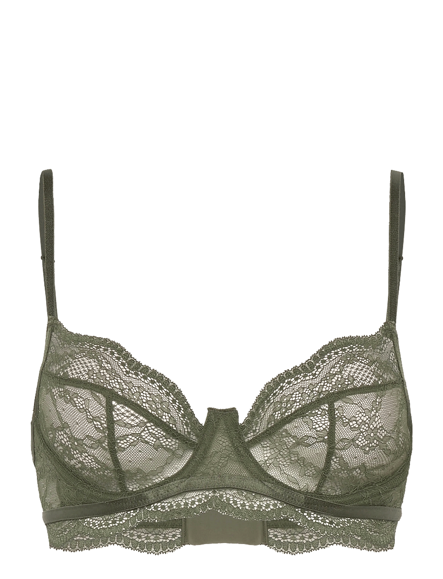 Hunkemöller - Isabelle Ud - brjóstahaldarar með vírum - olive drab - 0