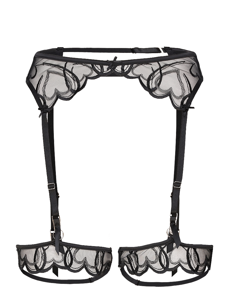 Hunkemöller - Olivia Sb - sukahoidjad - caviar - 1