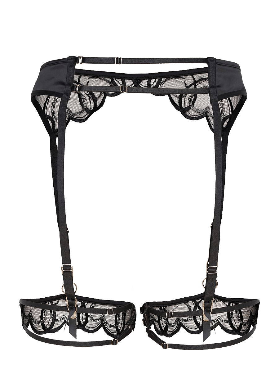 Hunkemöller - Olivia Sb - strumpebandshållare - caviar - 2