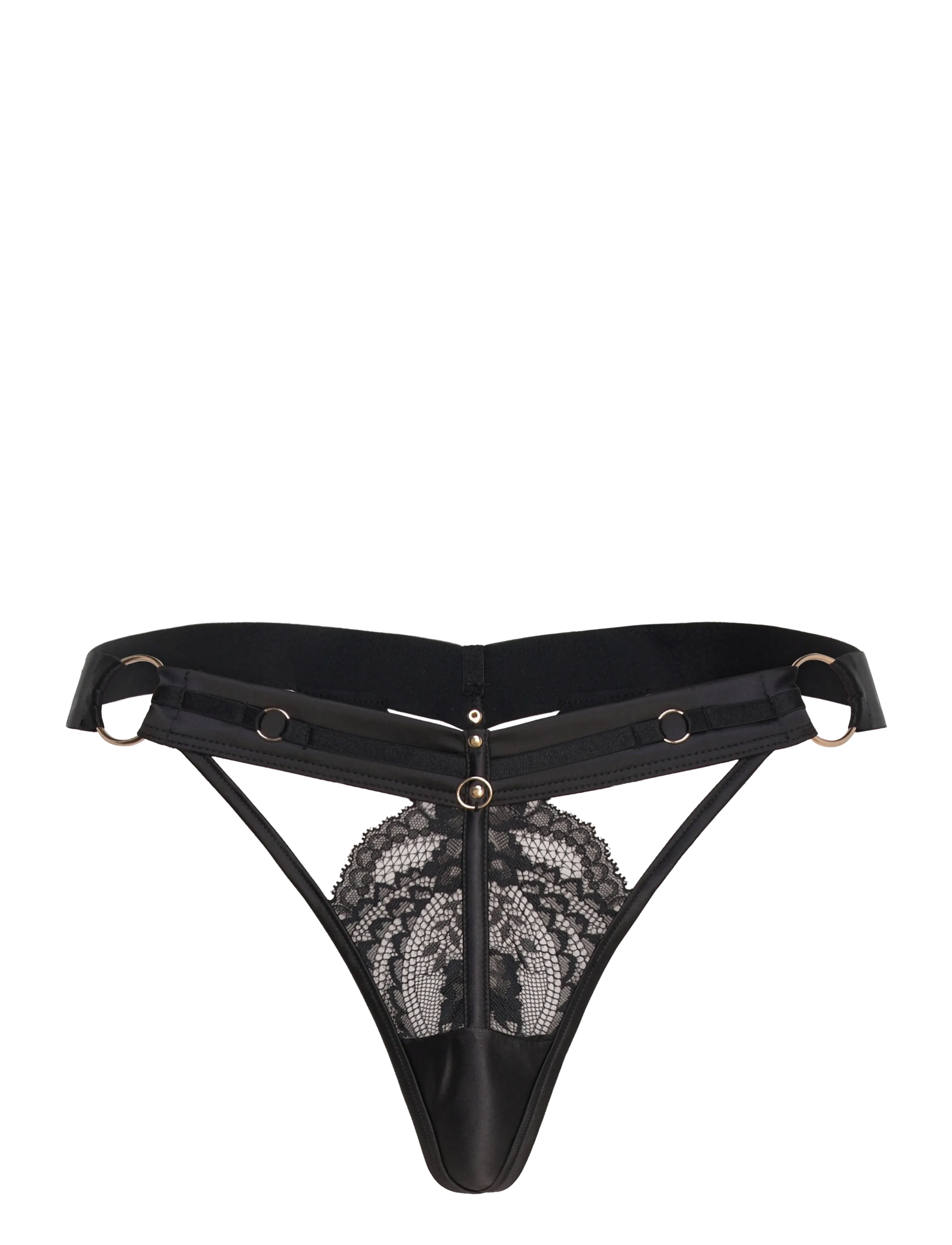 Hunkemöller Emmeline Hl String Tr - Nyheder - CAVIAR / black