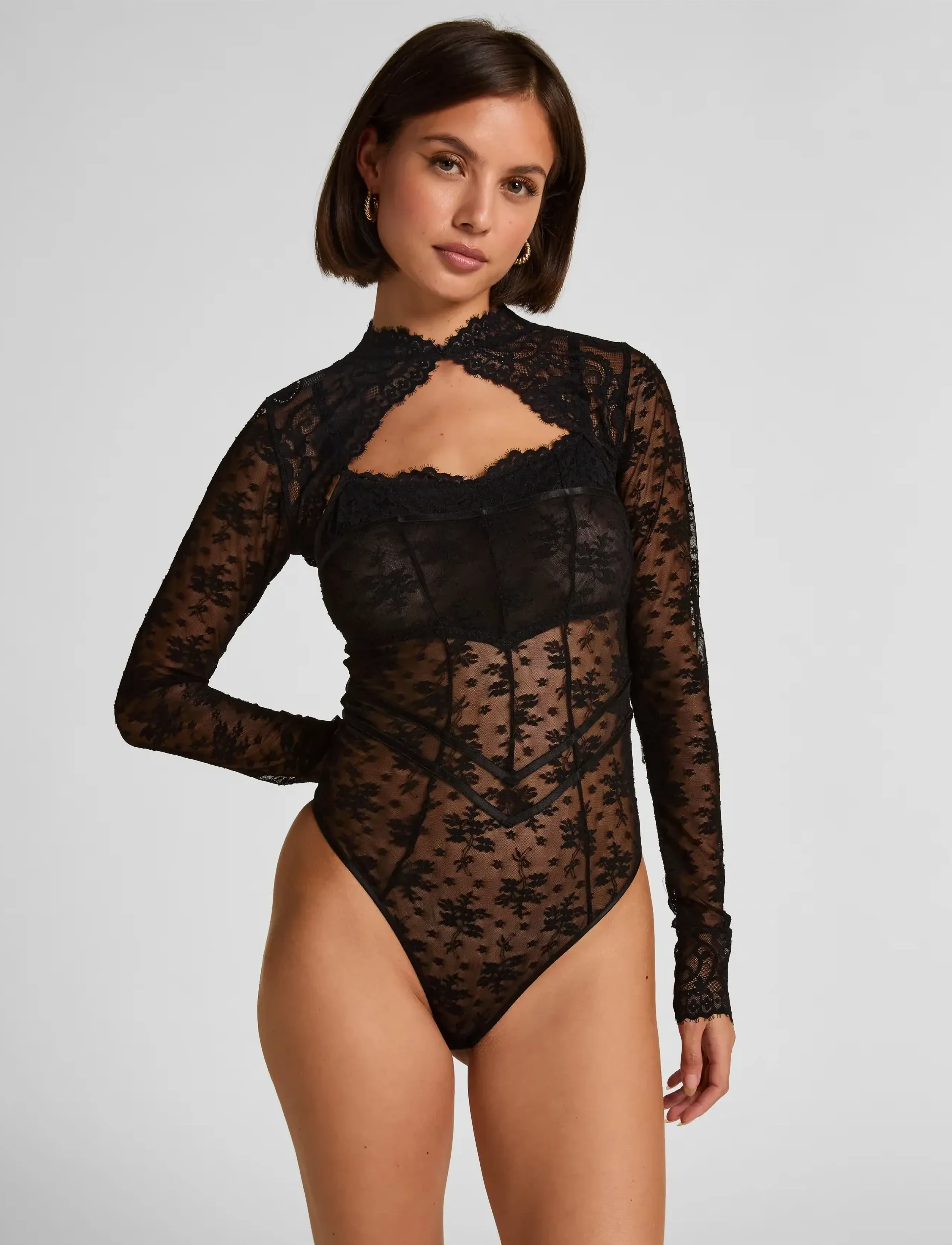 Hunkemöller Faith Body Bolero - Apatinis trikotažas - BLACK / black