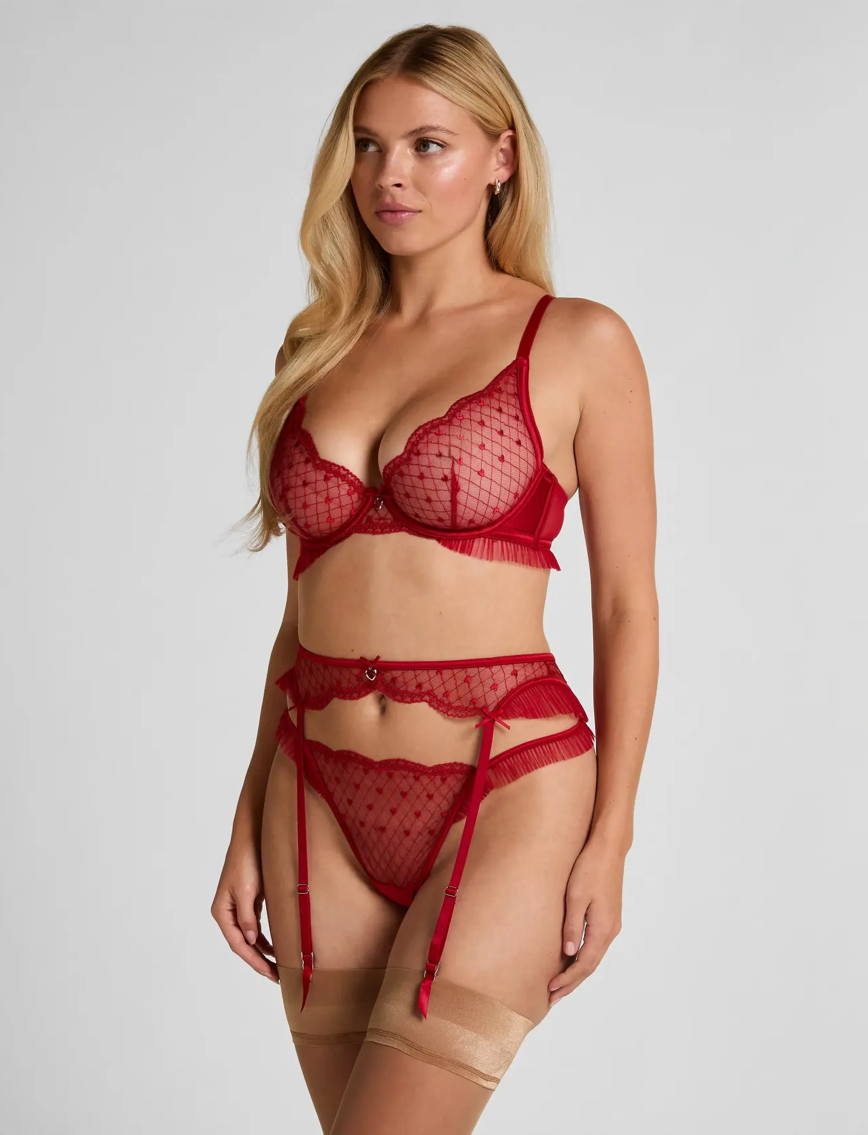 Hunkemöller Cordelie Suspender - Strumpfhalter - CHILI PEPPER / red