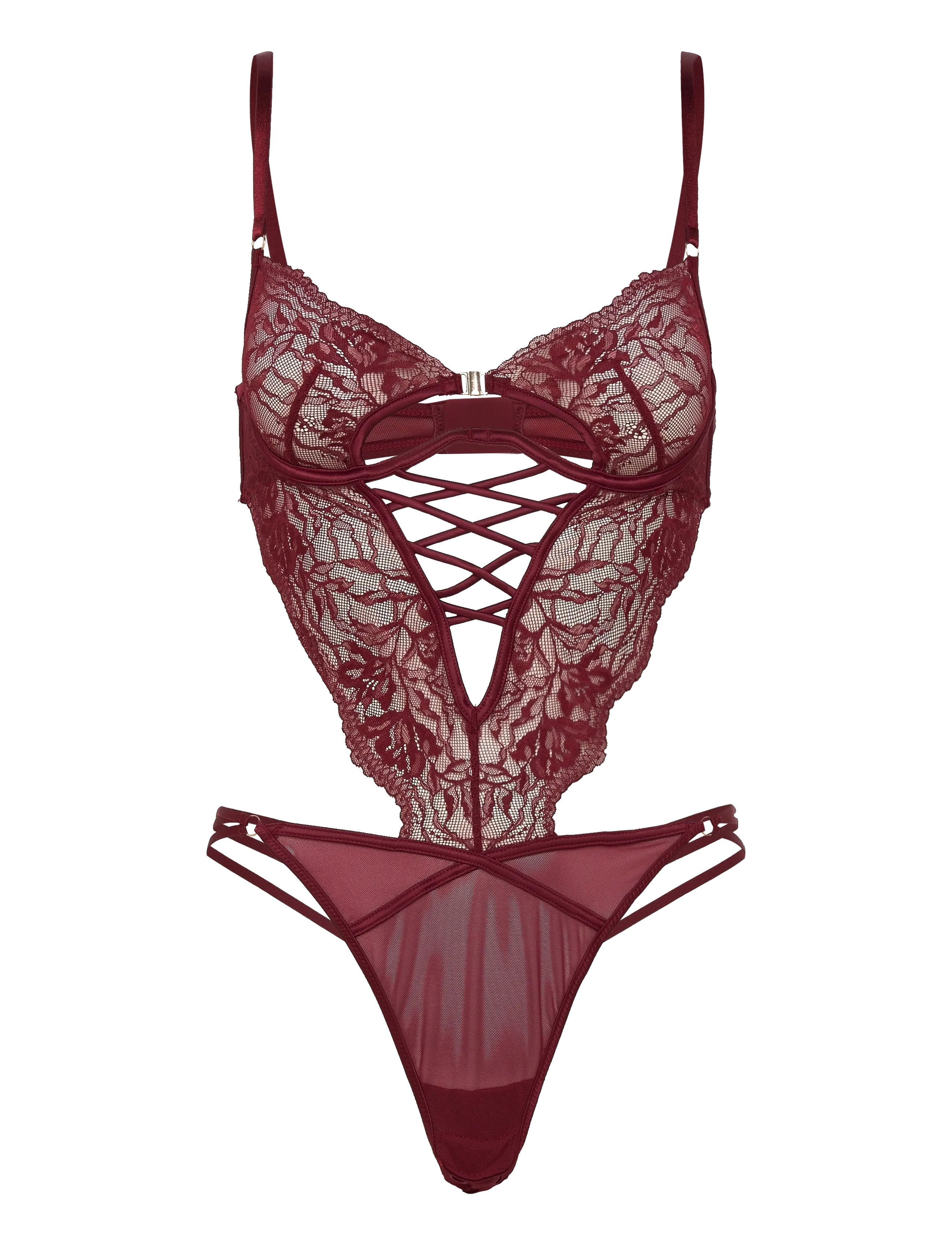 HUNKEMÖLLER Greta Body Burgundy - Ex70 - Damen