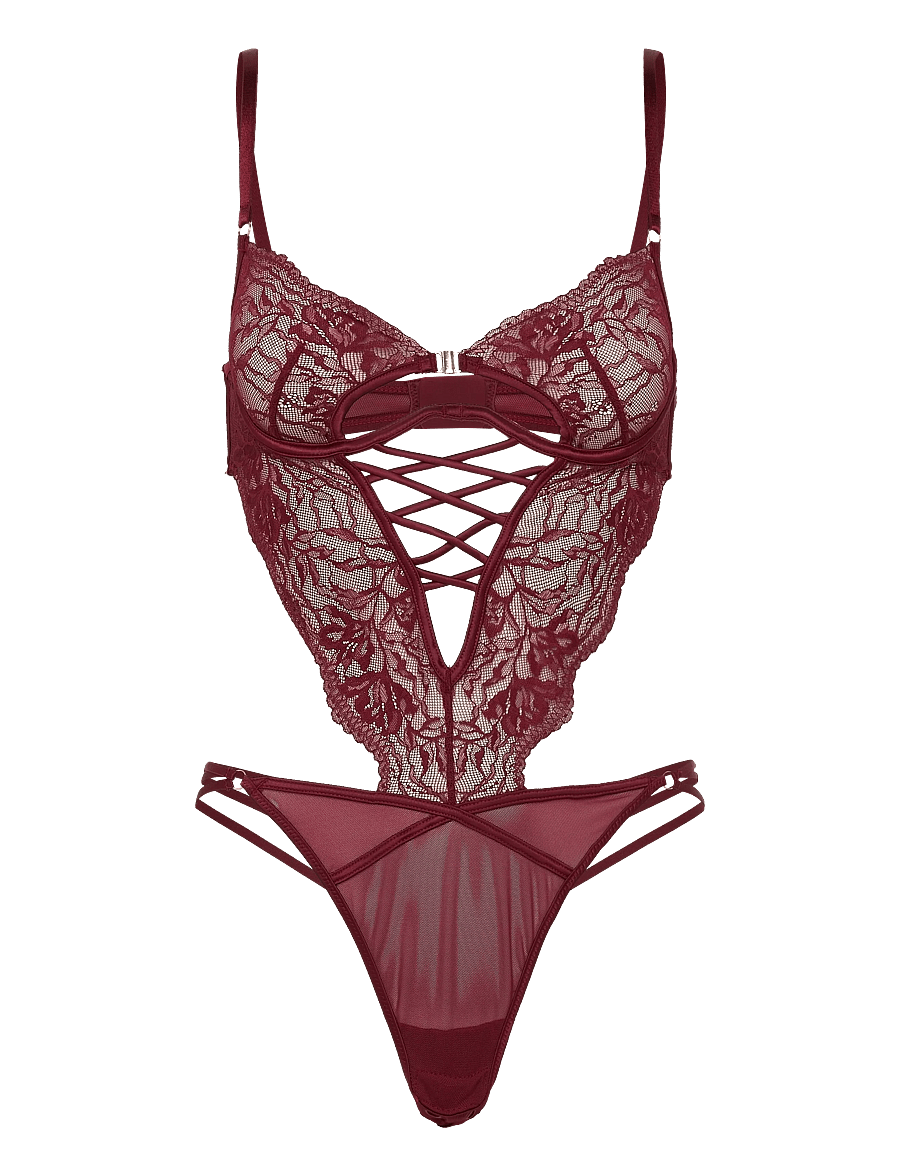 Hunkemöller - Greta Body - speciella tillfällen - cabernet - 1