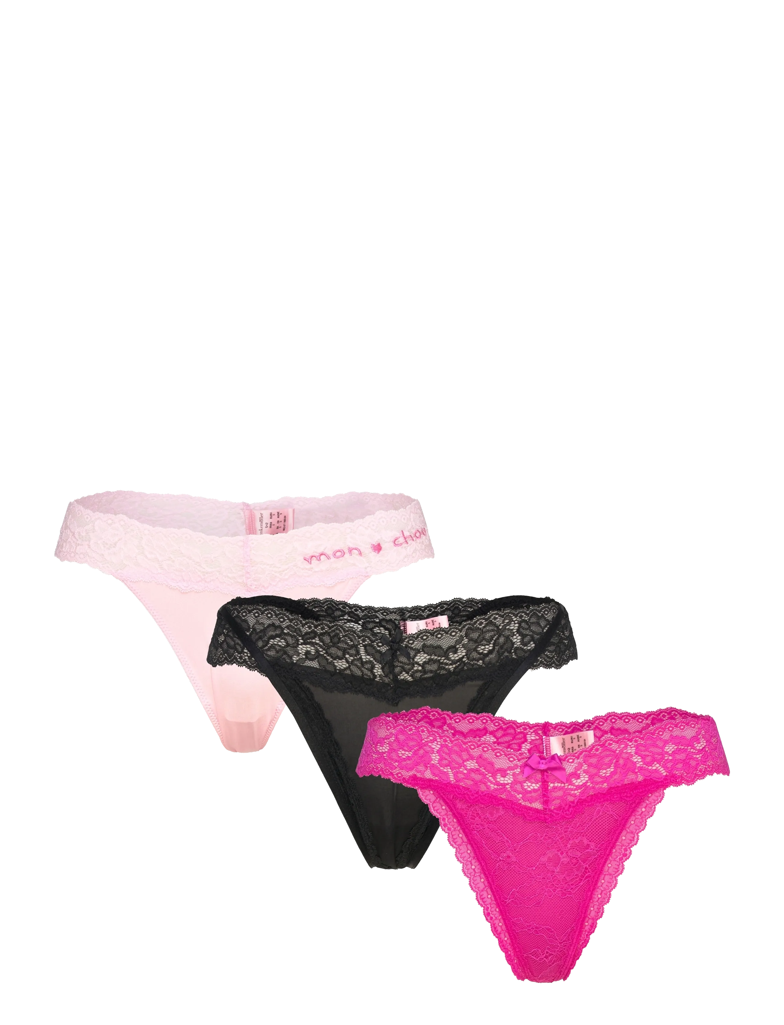 HUNKEMÖLLER 3-Pack Ulv String Patterned - S - Damen