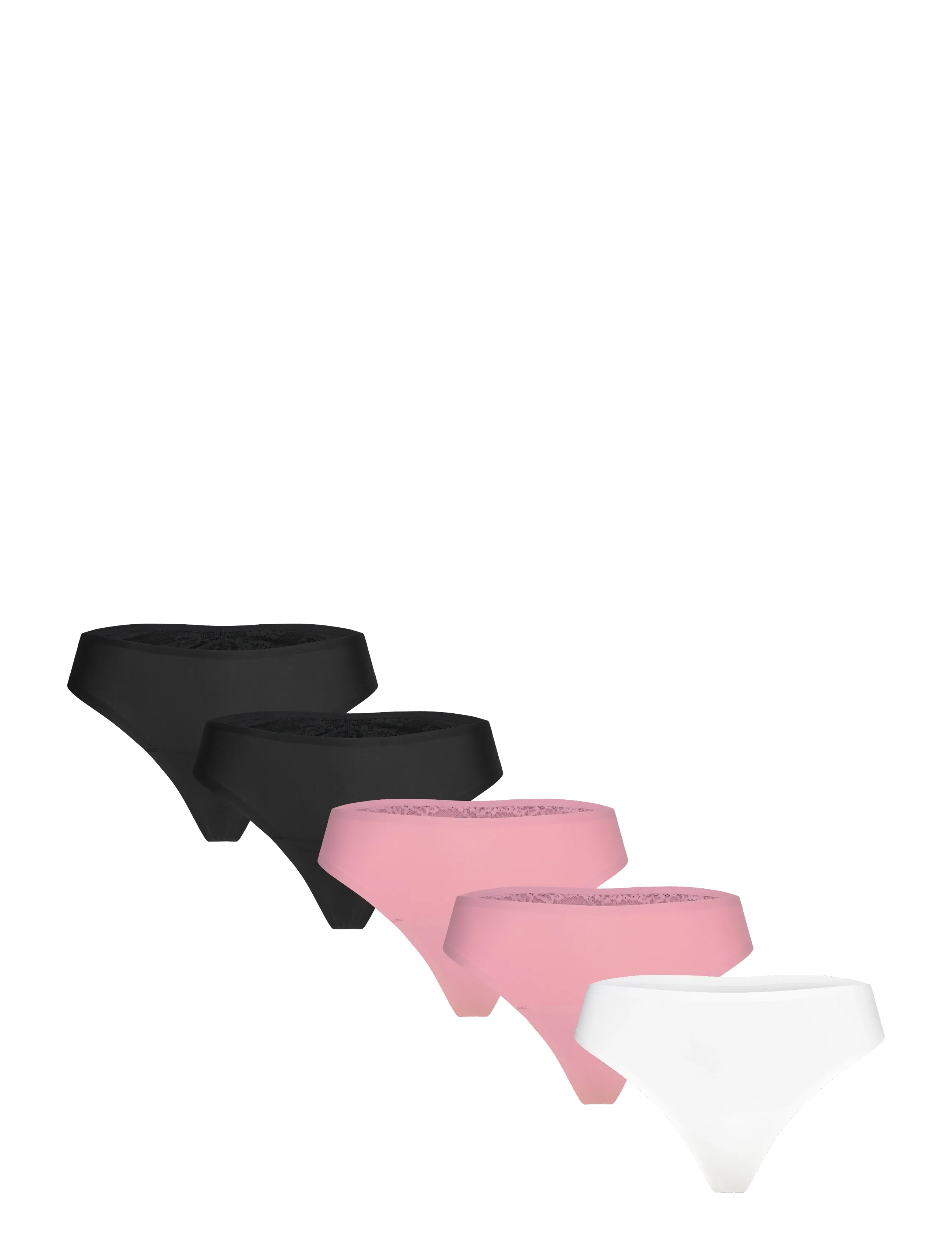 Hunkemöller 5-Pack Invisible String - Midi & Maxi trusser - LILAS / multi