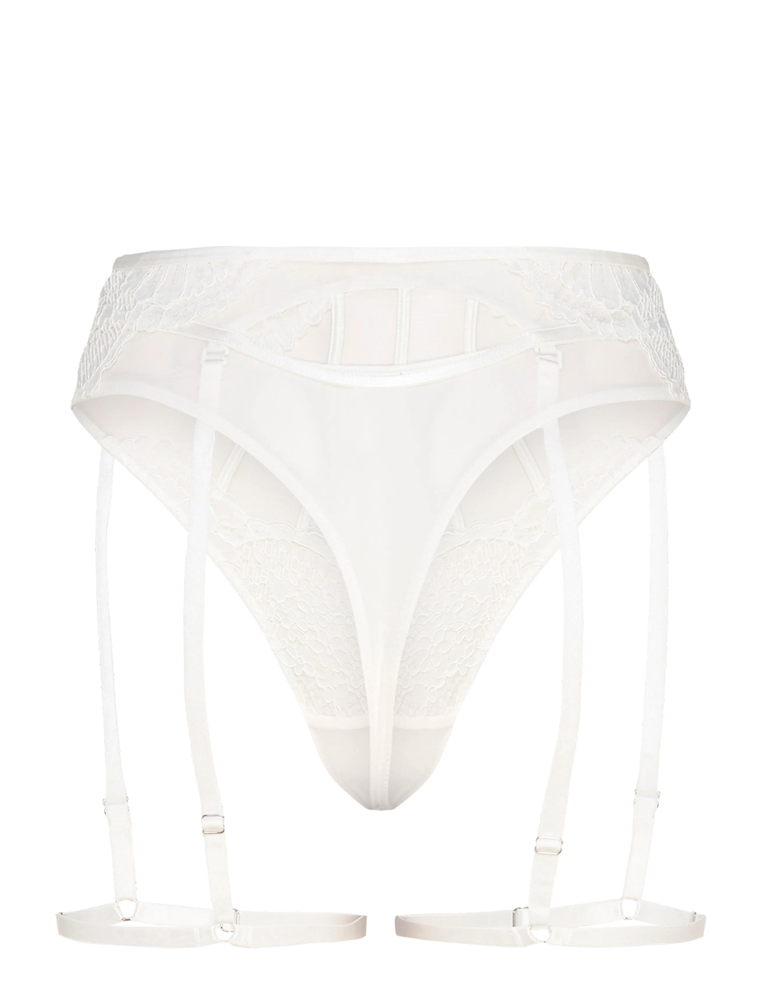 Hunkemöller - Whitney Hw Hl Sb String - madalaimad hinnad - snow white - 1