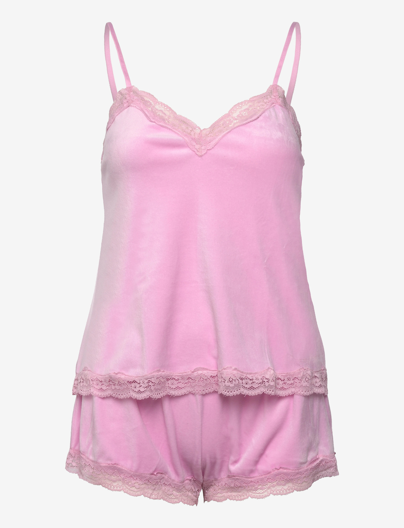 Hunkemöller - Pj Cami Velours Scallop Lace - pidžaamad - pirouette - 1