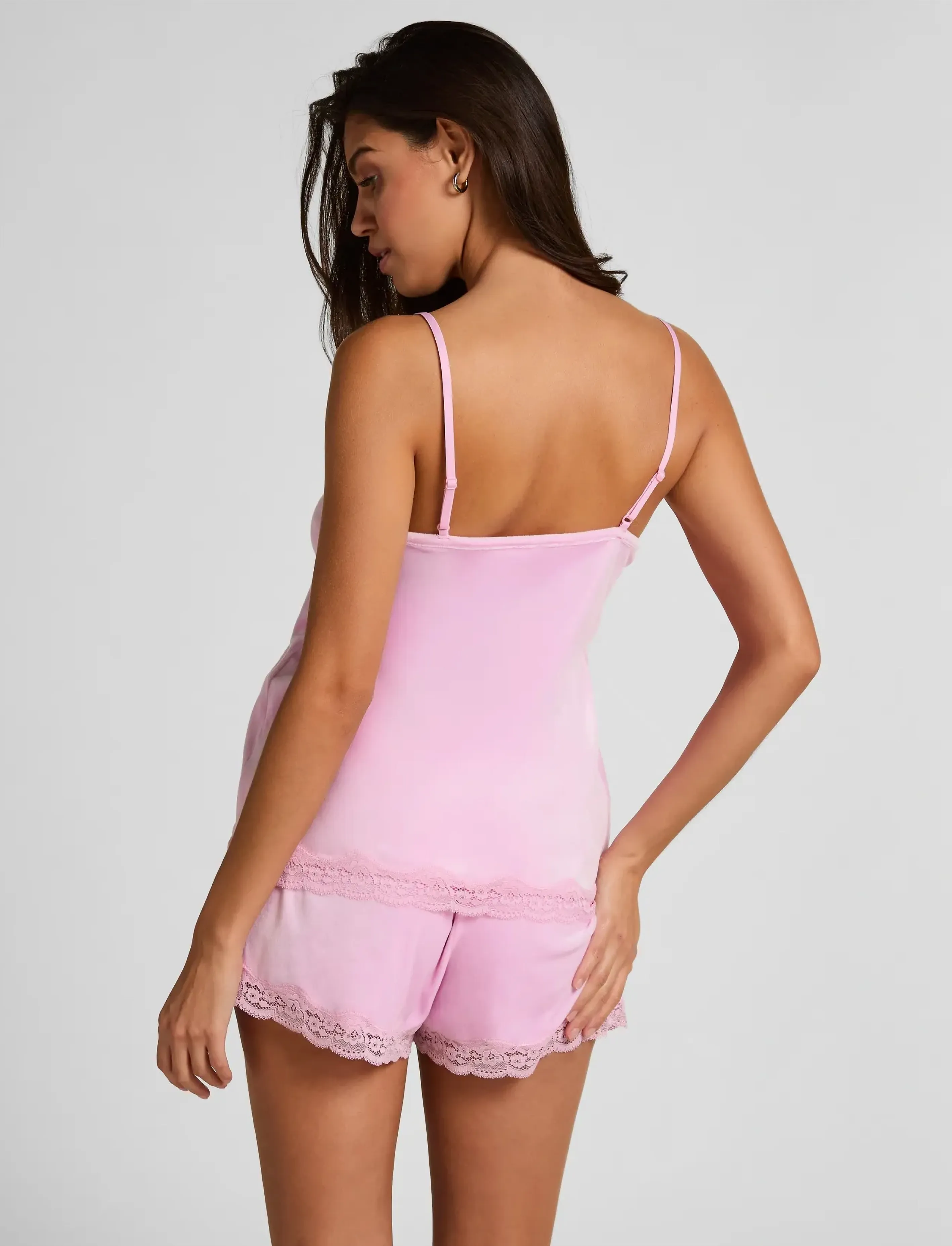 Hunkemöller Pj Cami Velours Scallop Lace pyjamas & nattlinnen dam – bild 4