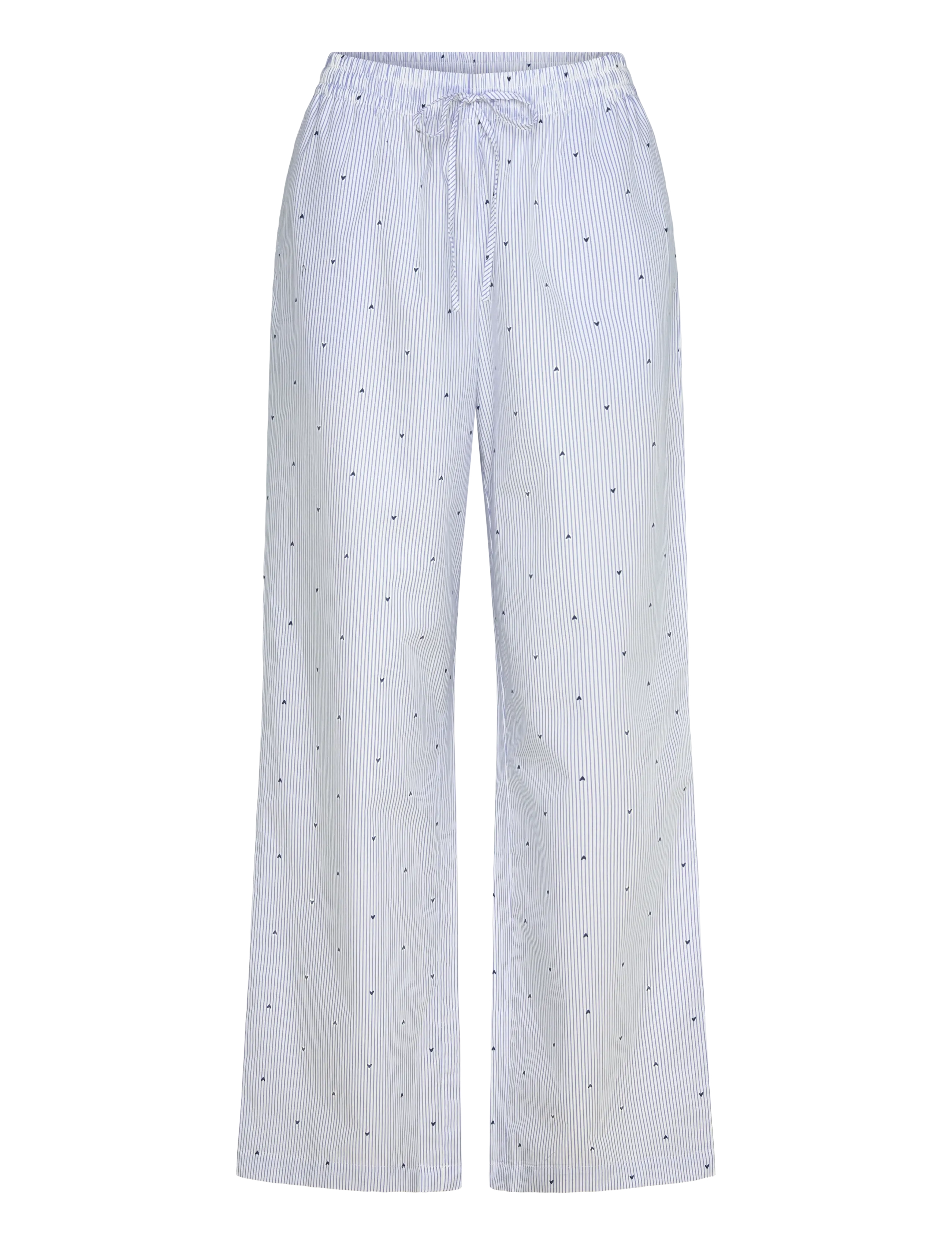 Hunkemöller Pant Woven Co Stripe Hearts - Pesu - CORNFLOWER BLUE / multi