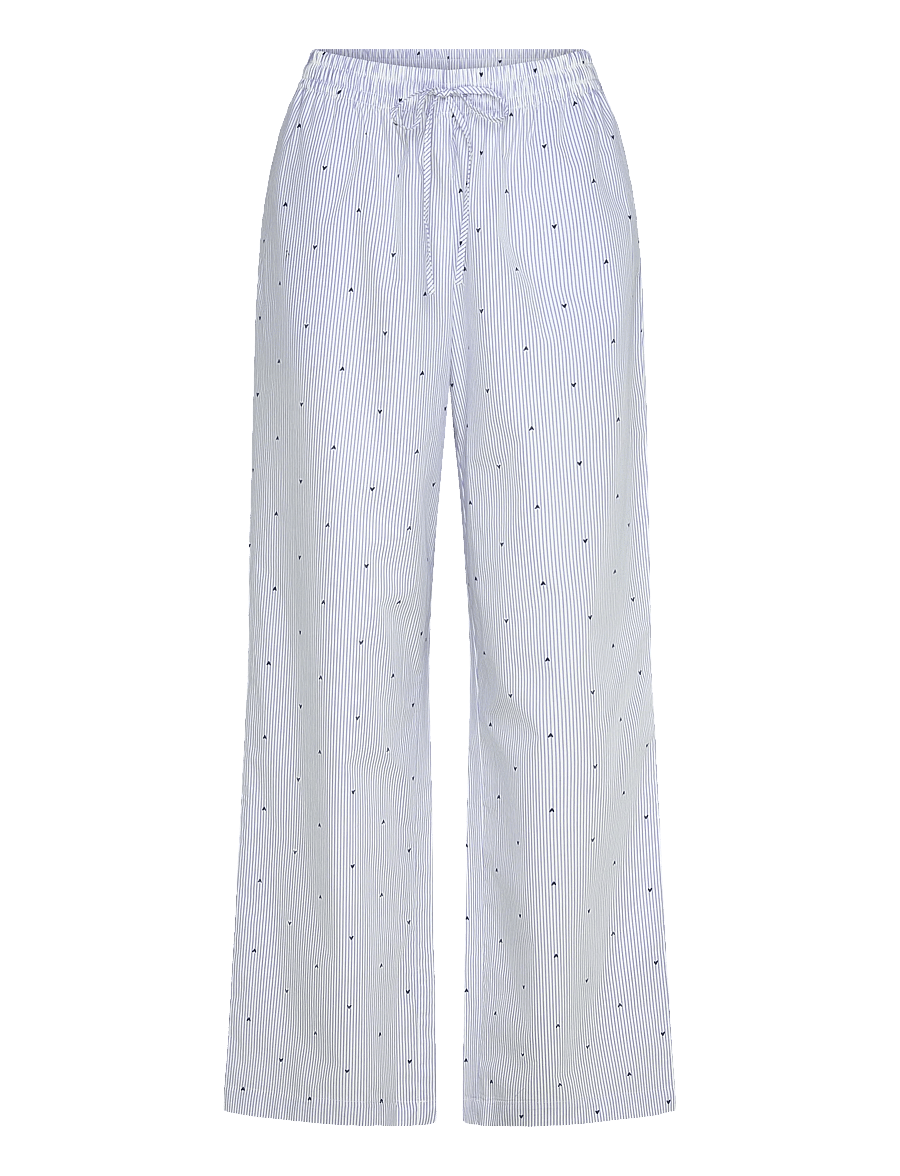 Hunkemöller - Pant Woven Co Stripe Hearts - natbukser - cornflower blue - 1