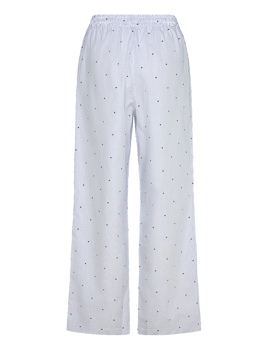 Hunkemöller - Pant Woven Co Stripe Hearts - natbukser - cornflower blue - 2