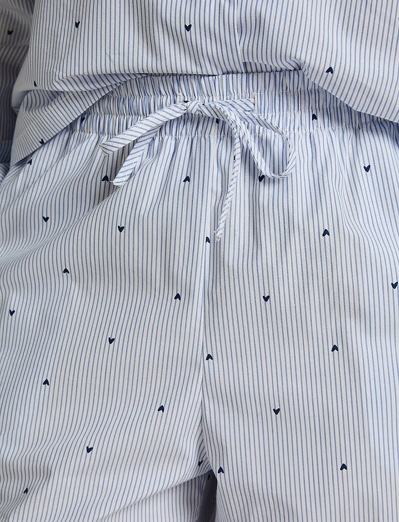 Hunkemöller - Pant Woven Co Stripe Hearts - natbukser - cornflower blue - 3