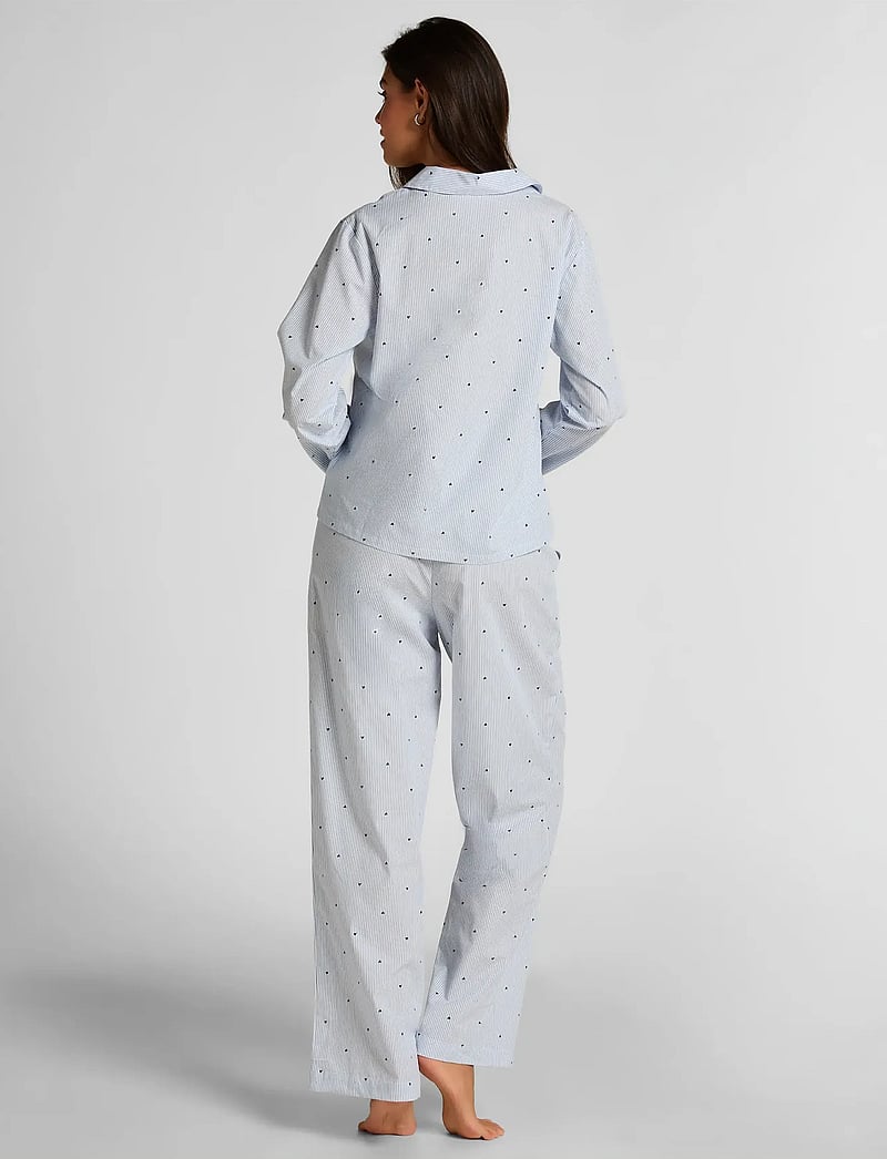 Hunkemöller - Pant Woven Co Stripe Hearts - natbukser - cornflower blue - 4