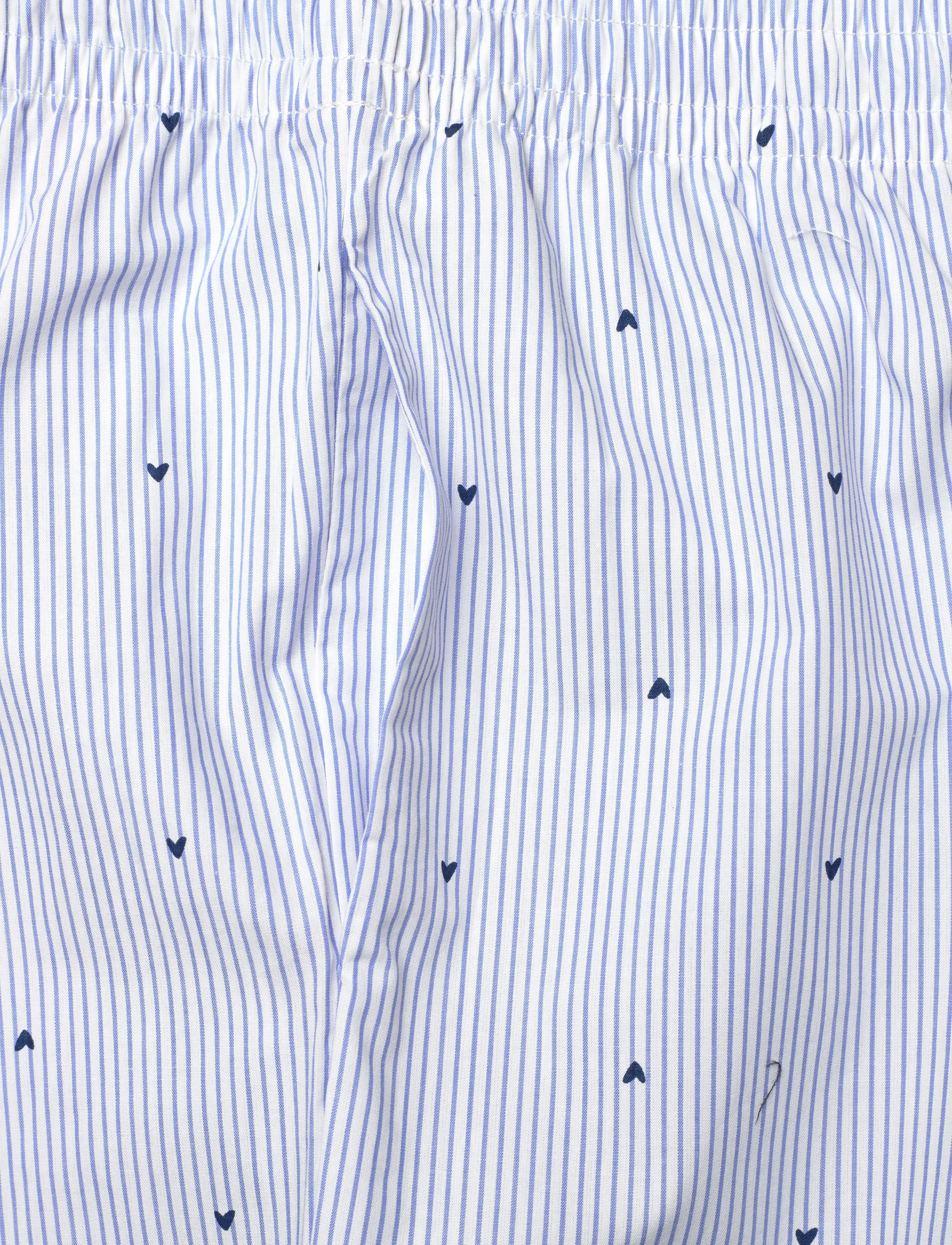 Hunkemöller - Pant Woven Co Stripe Hearts - natbukser - cornflower blue - 5