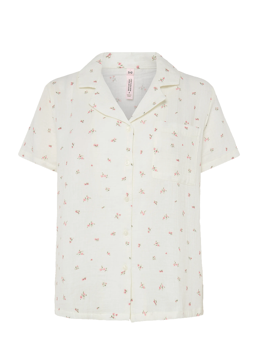 Hunkemöller - JACKET SS MUSLIN FLOWER - snow white - 1