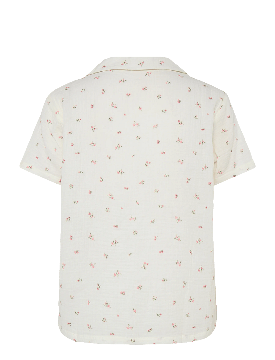 Hunkemöller - JACKET SS MUSLIN FLOWER - snow white - 2