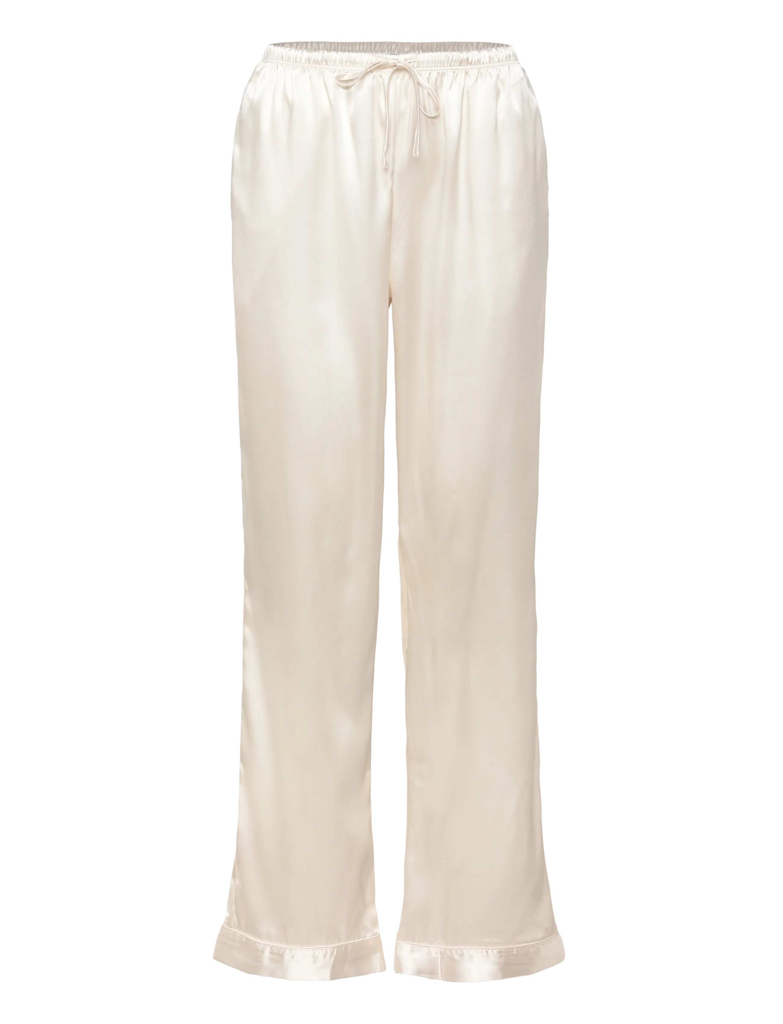 Hunkemöller - Pj Ls Shiny Satin - pyjamas - gardenia - 3