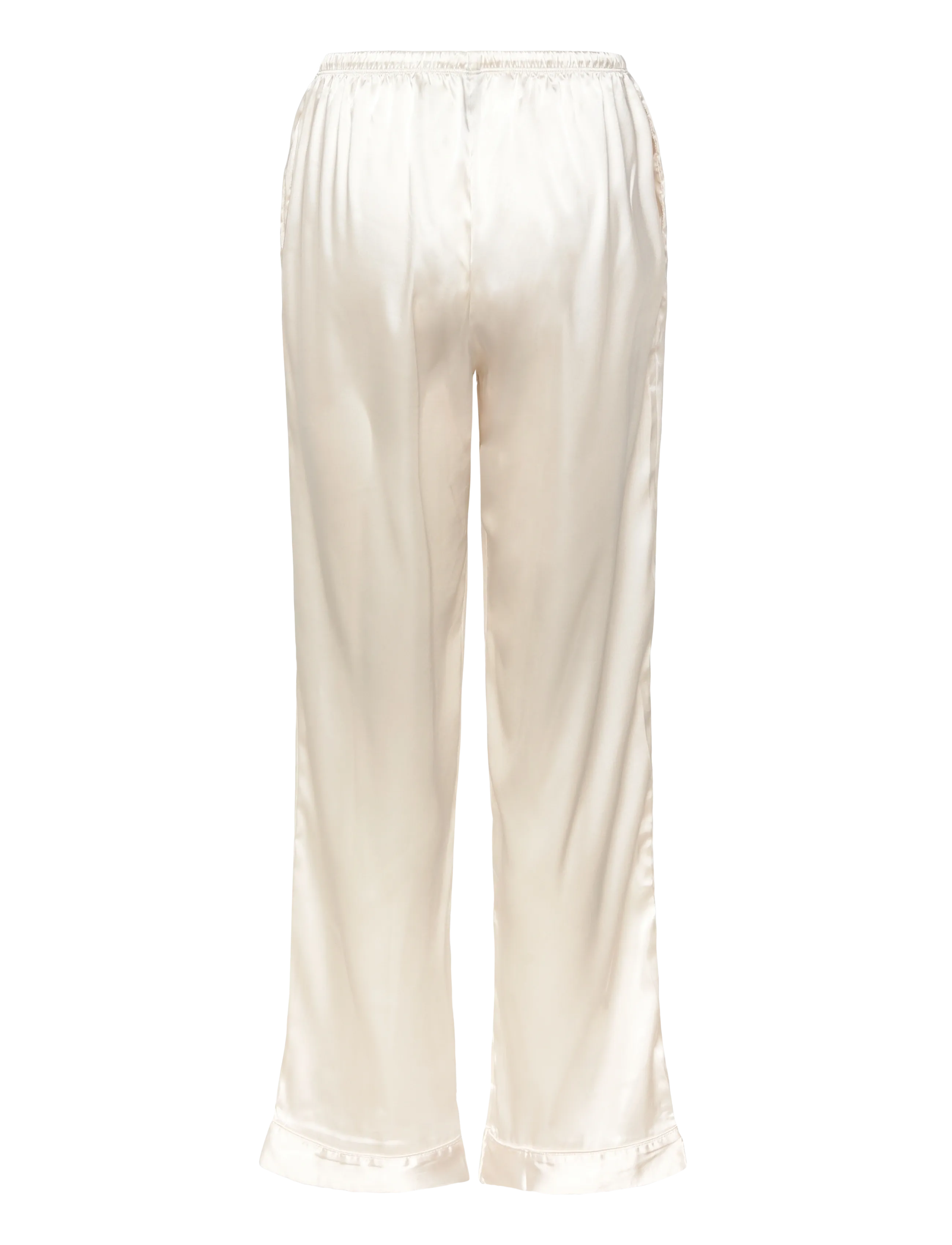 Hunkemöller - Pj Ls Shiny Satin - pyjamas - gardenia - 4