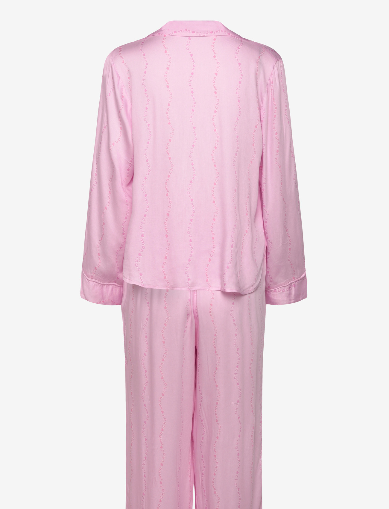 Hunkemöller - Pj Ls Tie Woven Monchou - pyjamas - pink lady - 2