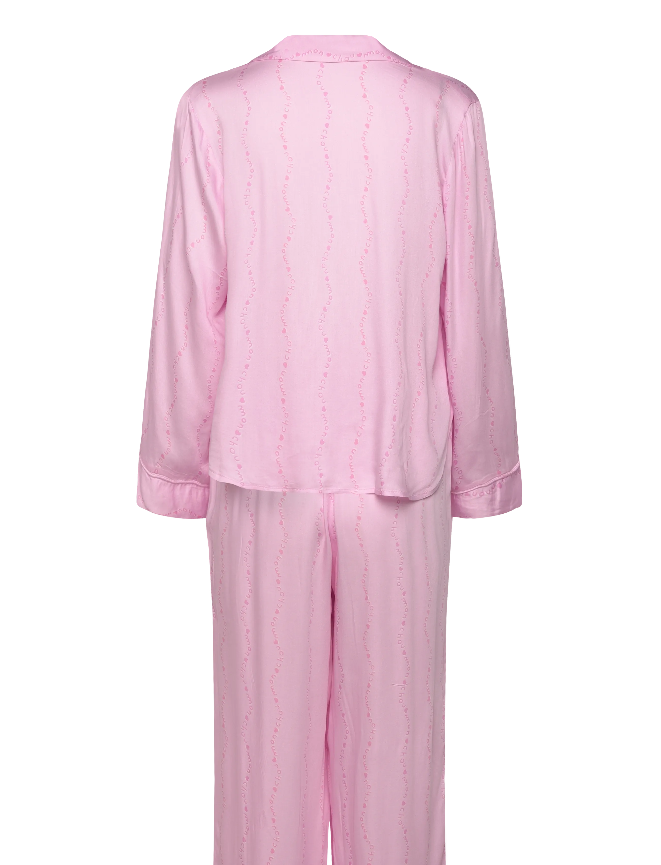 Hunkemöller - Pj Ls Tie Woven Monchou - pyjamas - pink lady - 2