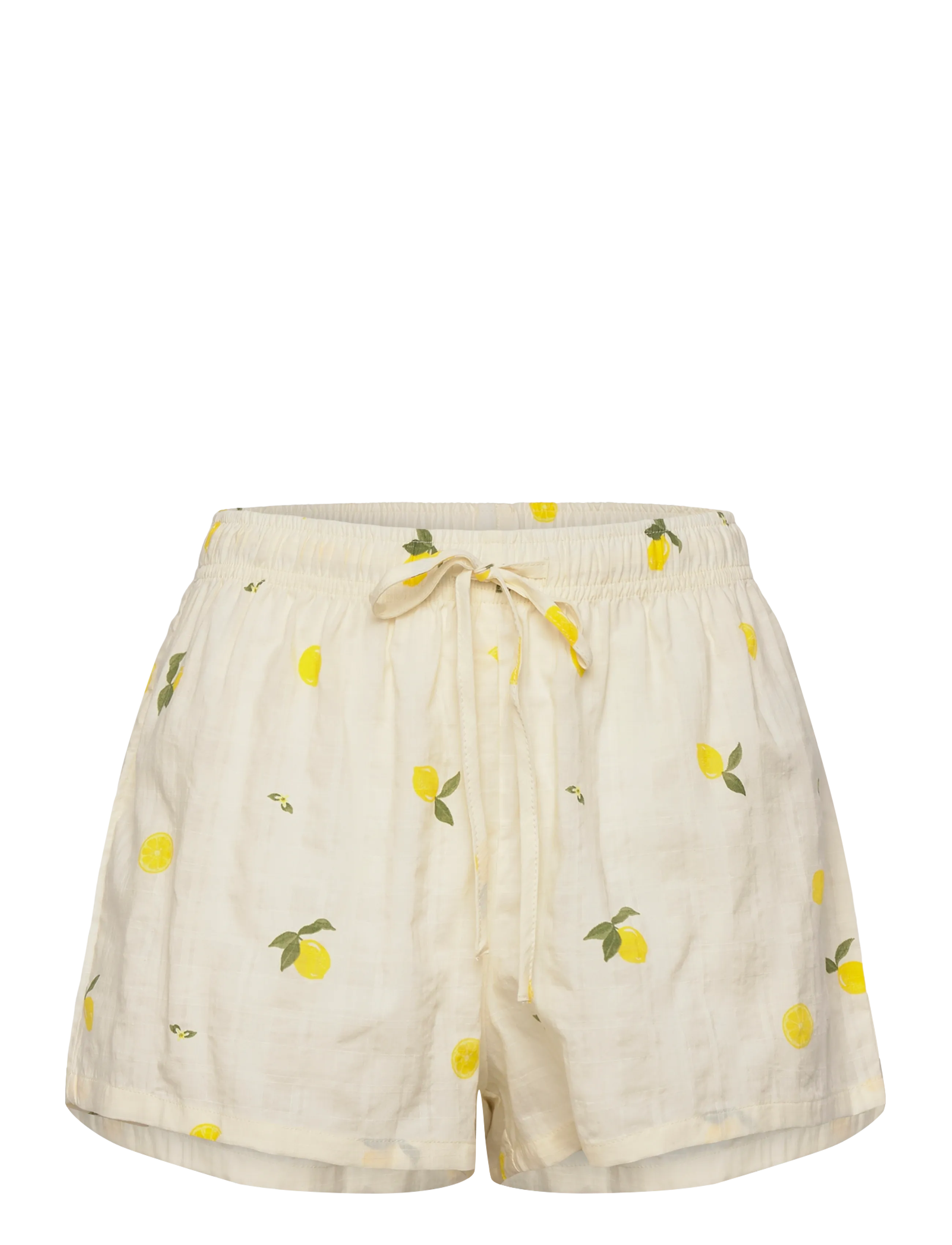 Hunkemöller - Pj Ss Woven Lemon - pyjamas - winter white - 3