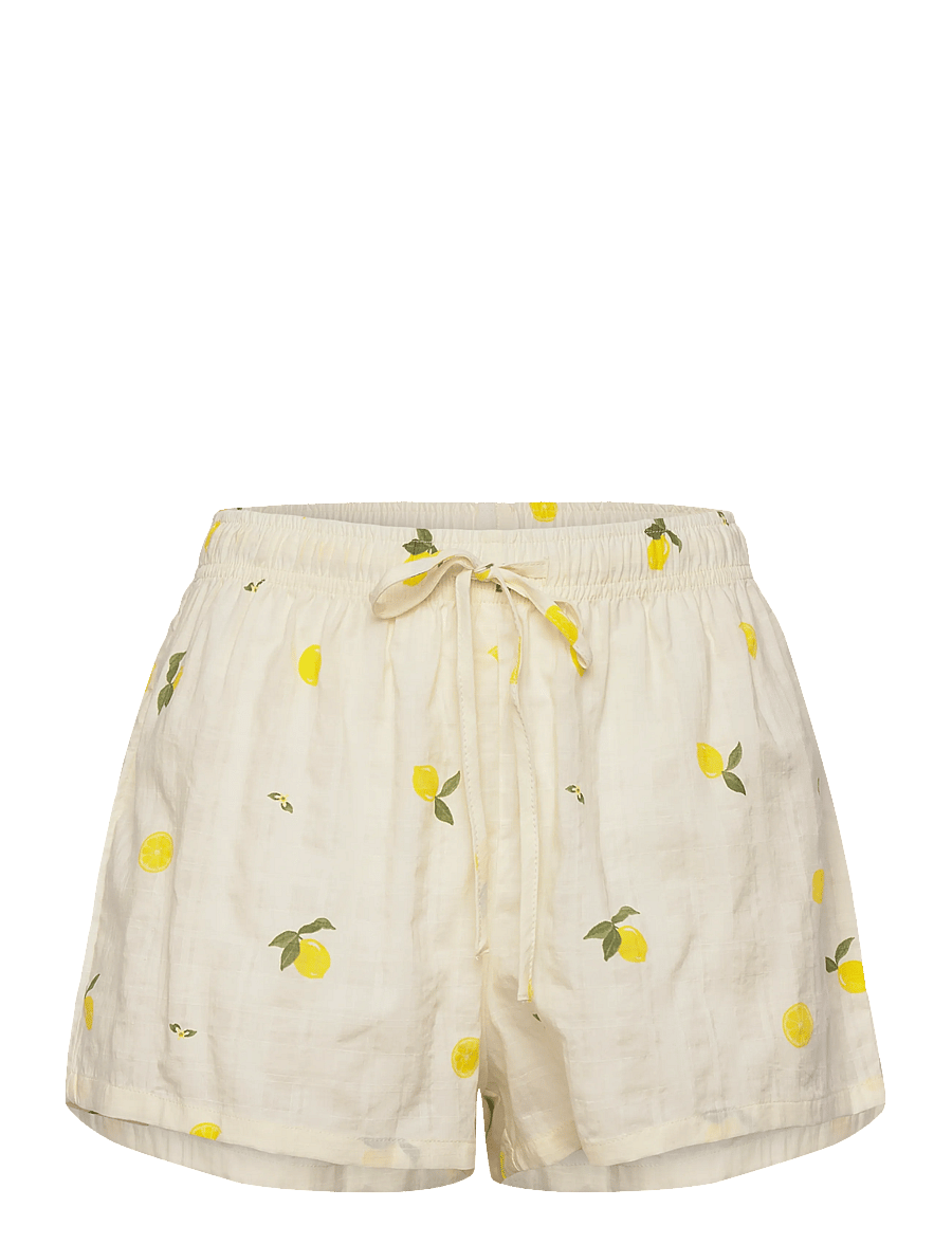 Hunkemöller - Pj Ss Woven Lemon - pyjamas - winter white - 3
