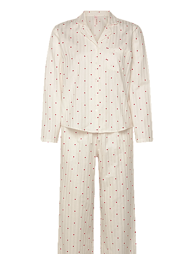 Pj Ls Co Jacquard Hearts - Pyjamas