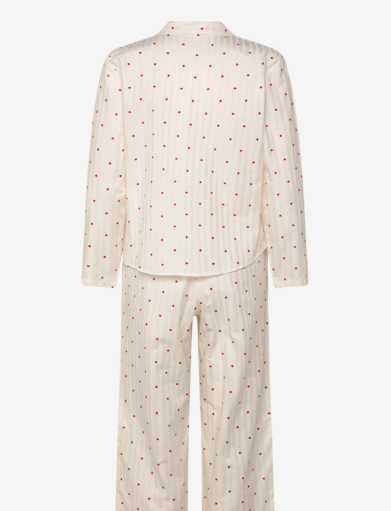 Hunkemöller - Pj Ls Co Jacquard Hearts - pyjamas - gardenia - 2
