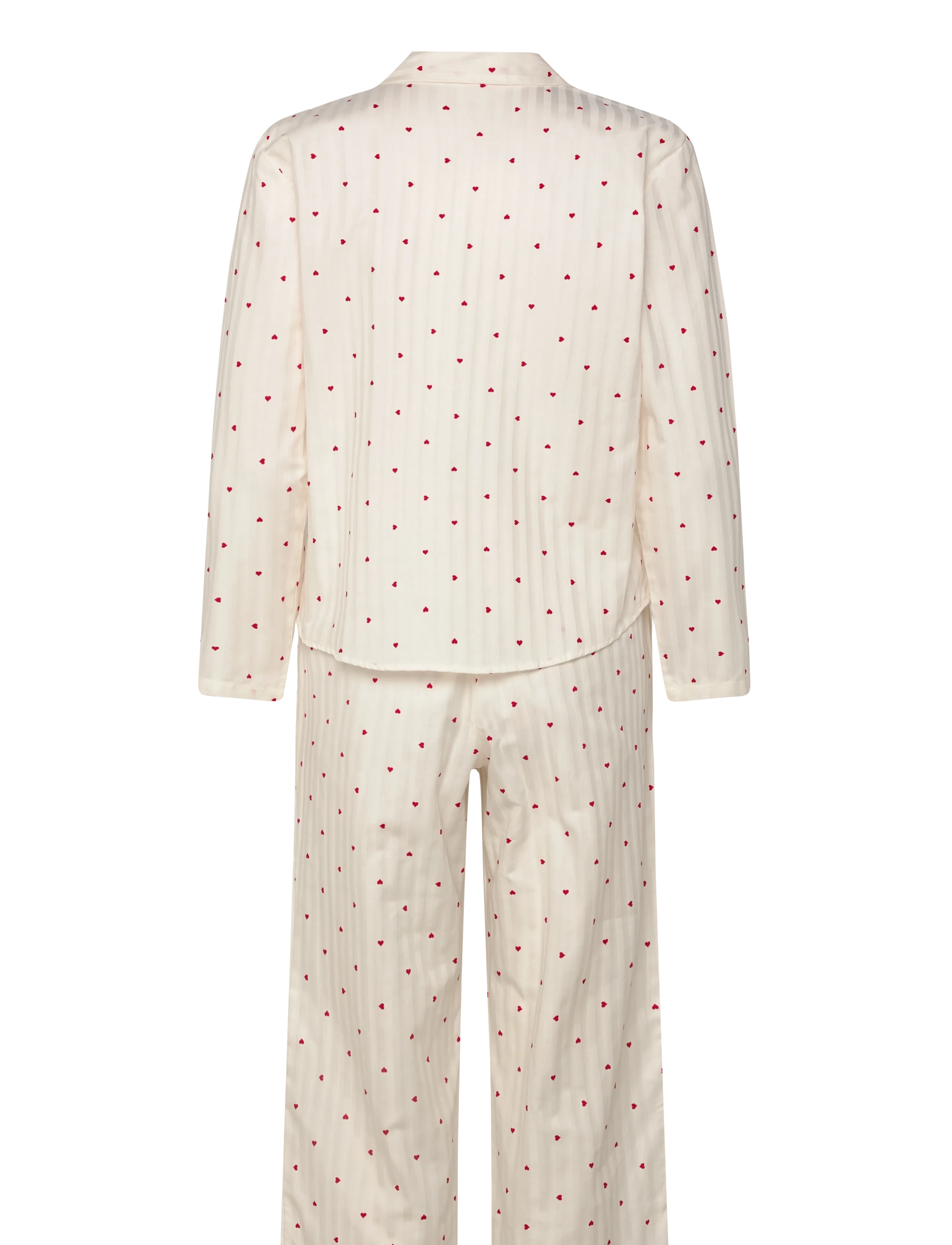 Hunkemöller - Pj Ls Co Jacquard Hearts - pyjamas - gardenia - 2