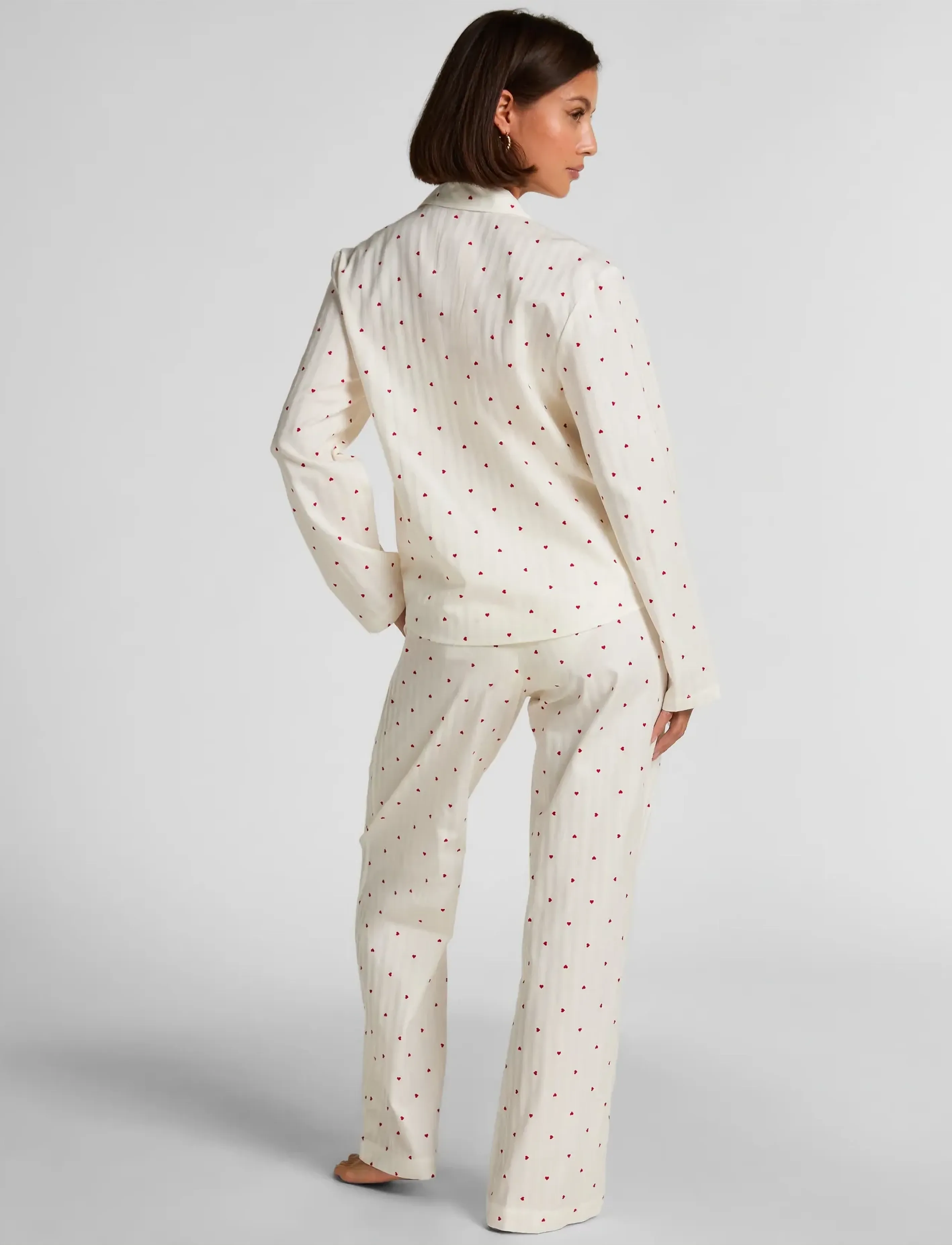 Hunkemöller Pj Ls Co Jacquard Hearts pyjamas dam – bild 3