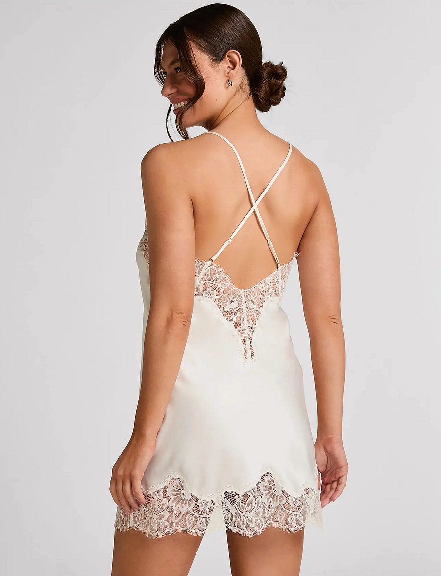 Hunkemöller - Sd Satin Lace Valerie - nachthemden - gardenia - 4