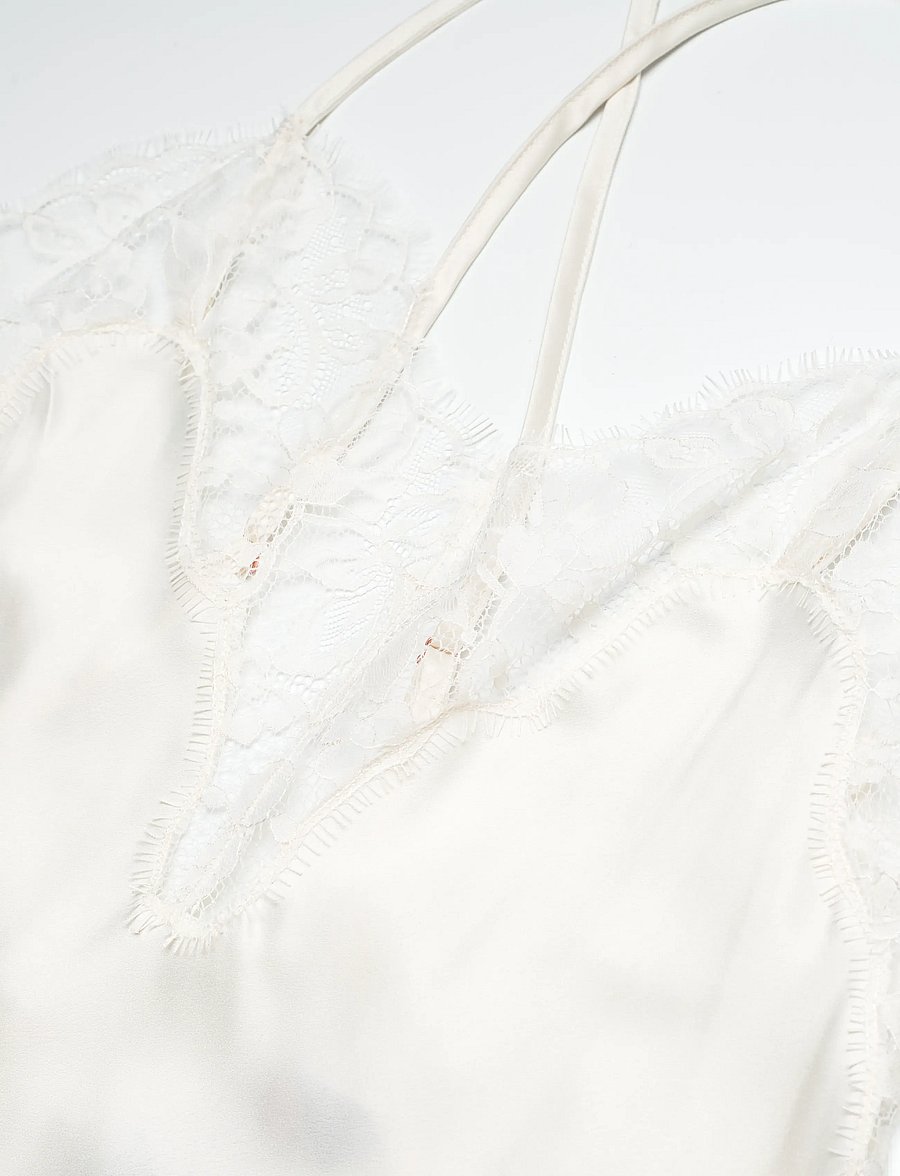 Hunkemöller - Sd Satin Lace Valerie - nachthemden - gardenia - 5