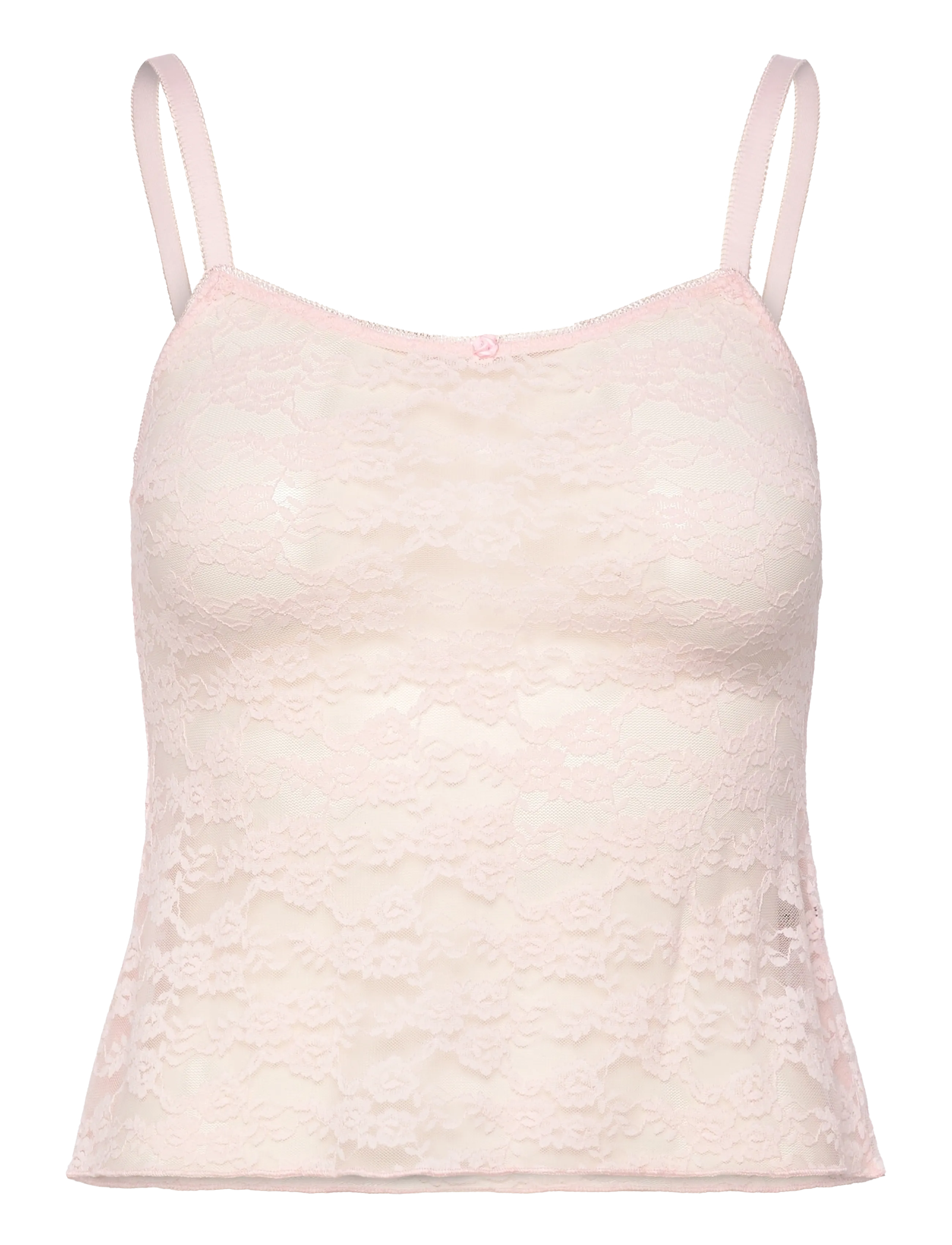Cami Allover Lace - BARELY PINK