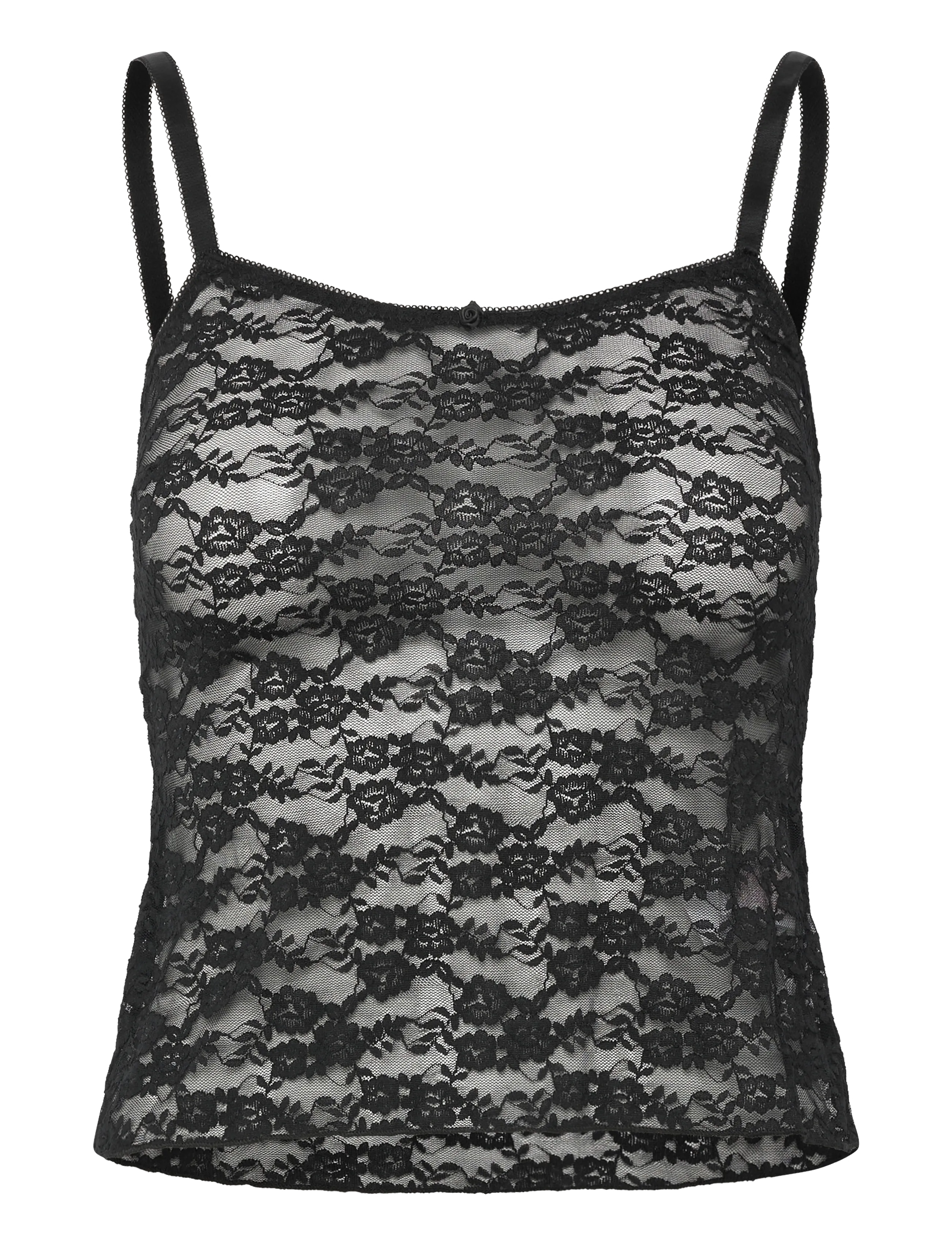 Hunkemöller Cami Allover Lace - Hunkemöller - CAVIAR / black