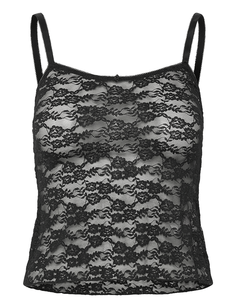 Hunkemöller - Cami Allover Lace - oberteile - caviar - 1