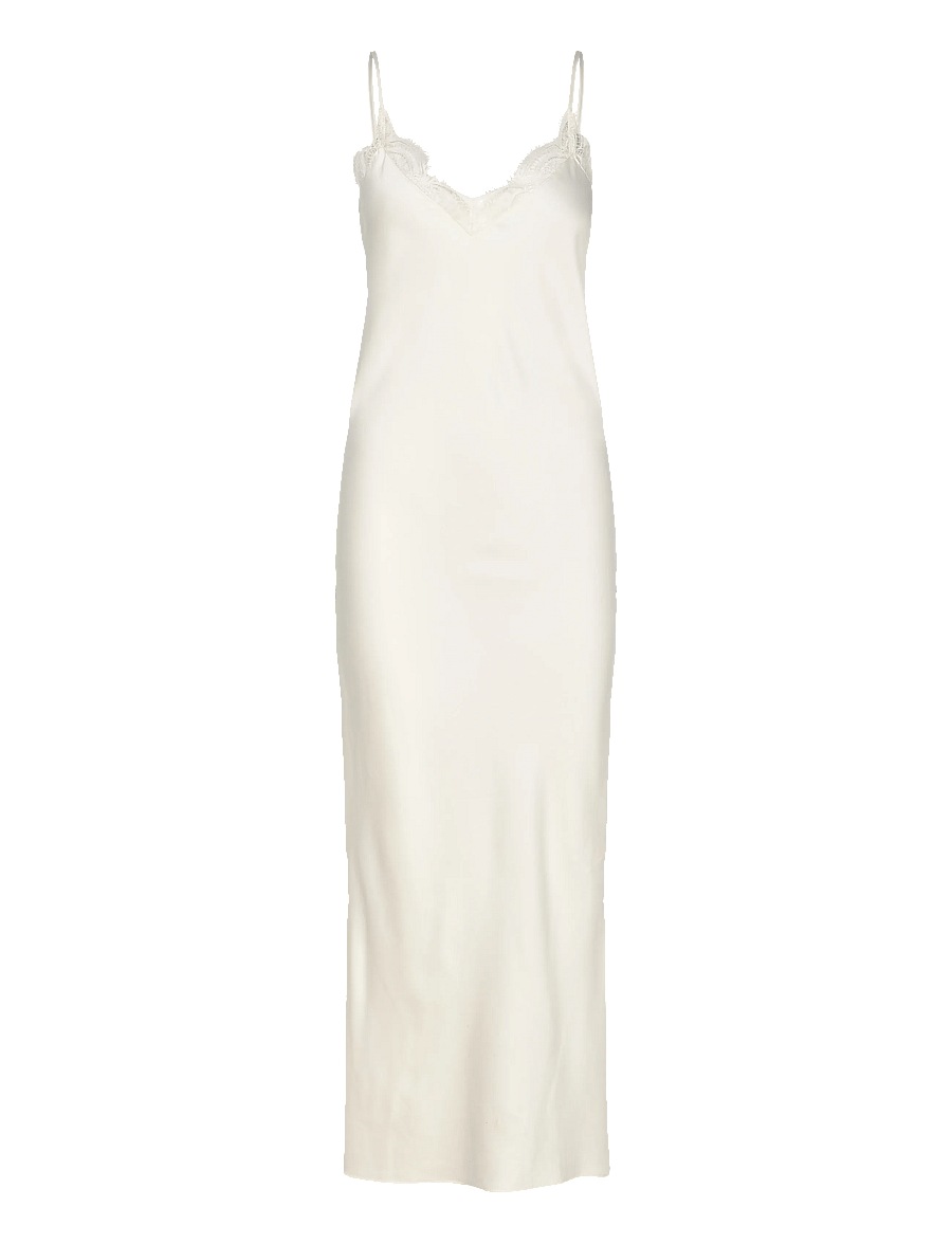 Hunkemöller - Sd Satin Lace Long - nachthemden - gardenia - 1