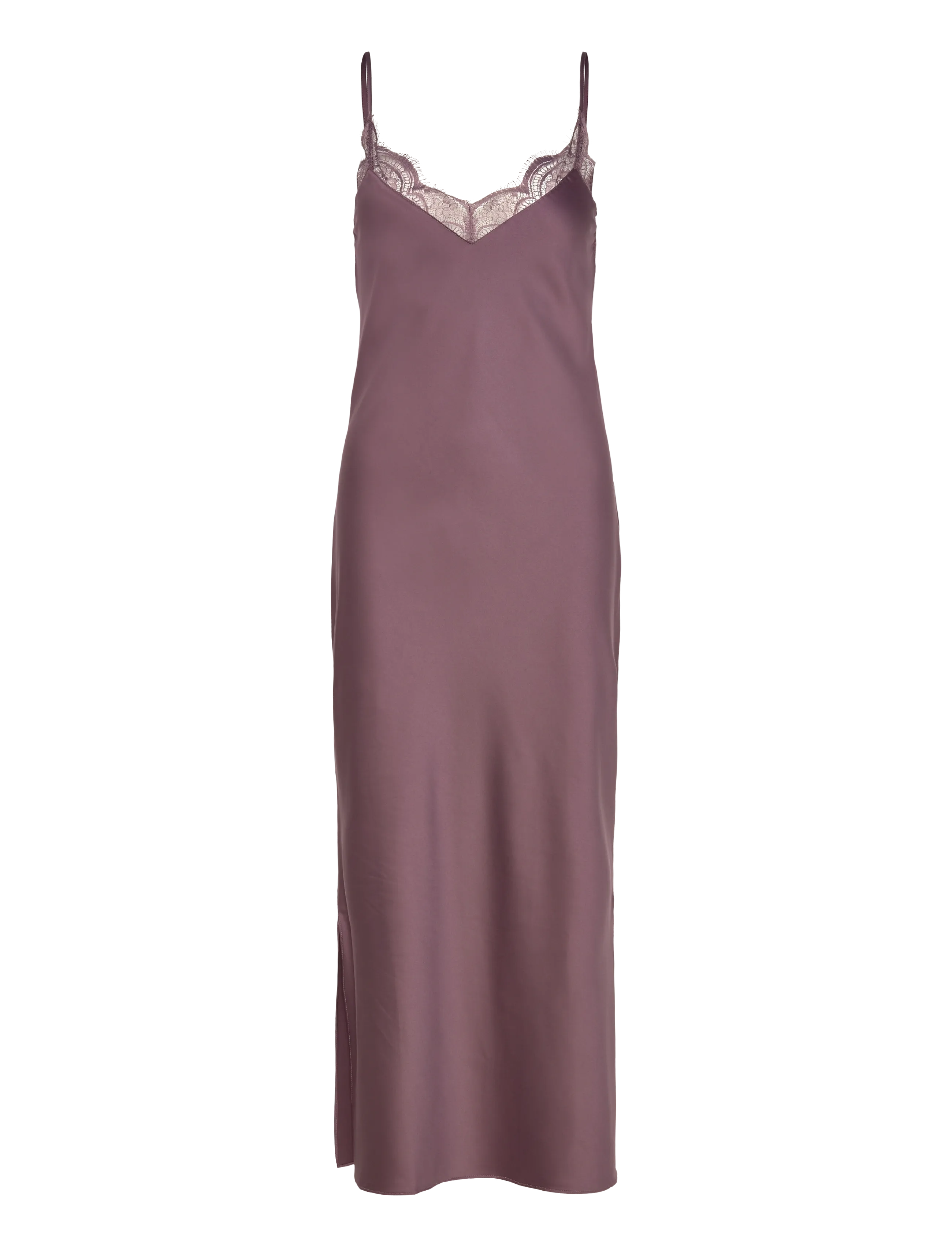 Hunkemöller Sd Satin Lace Long - Natkjoler - EPHEMERA / purple