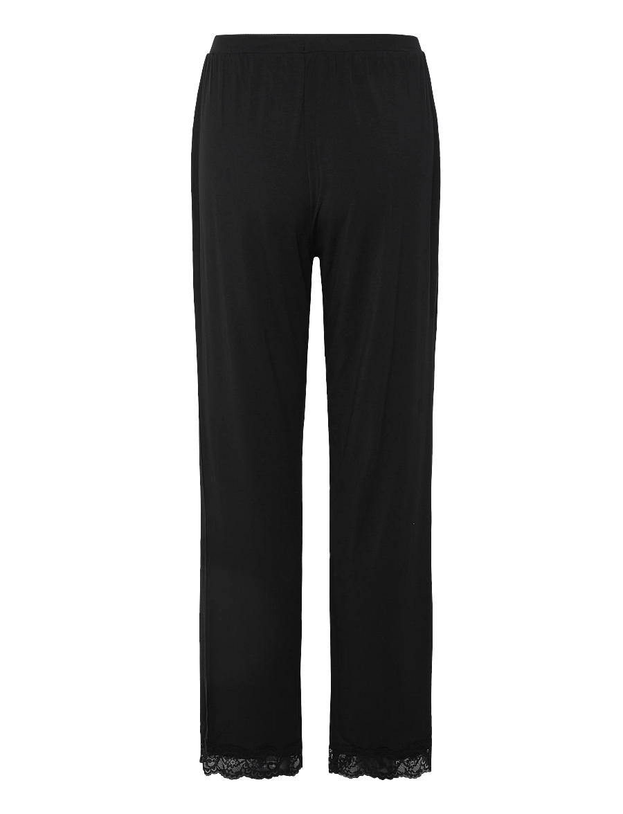 Hunkemöller - Pj Ss Pant Jersey Modal Nana - pyjamas - black - 4