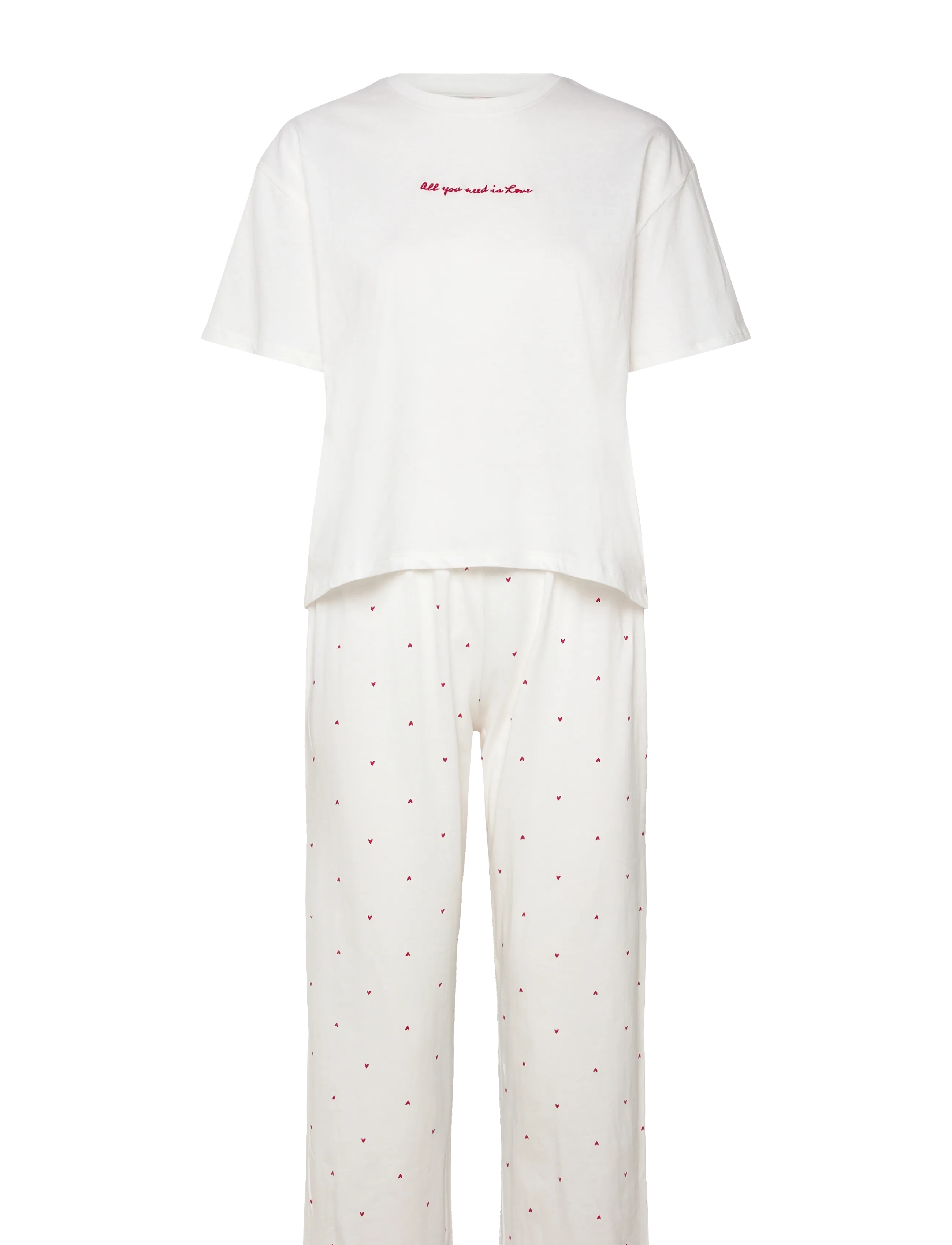 Hunkemöller Nightie Boxy R-Neck Lemon - Hunkemöller - GARDENIA / white