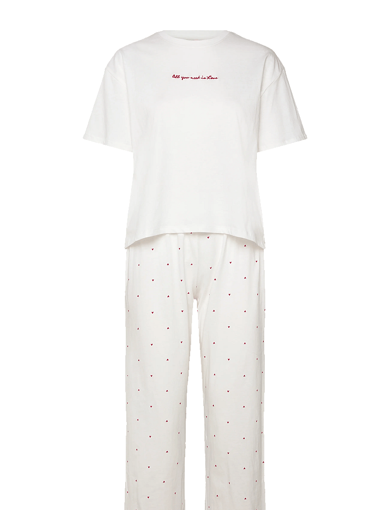 Hunkemöller - Nightie Boxy R-Neck Bow - pyjamas - gardenia - 1