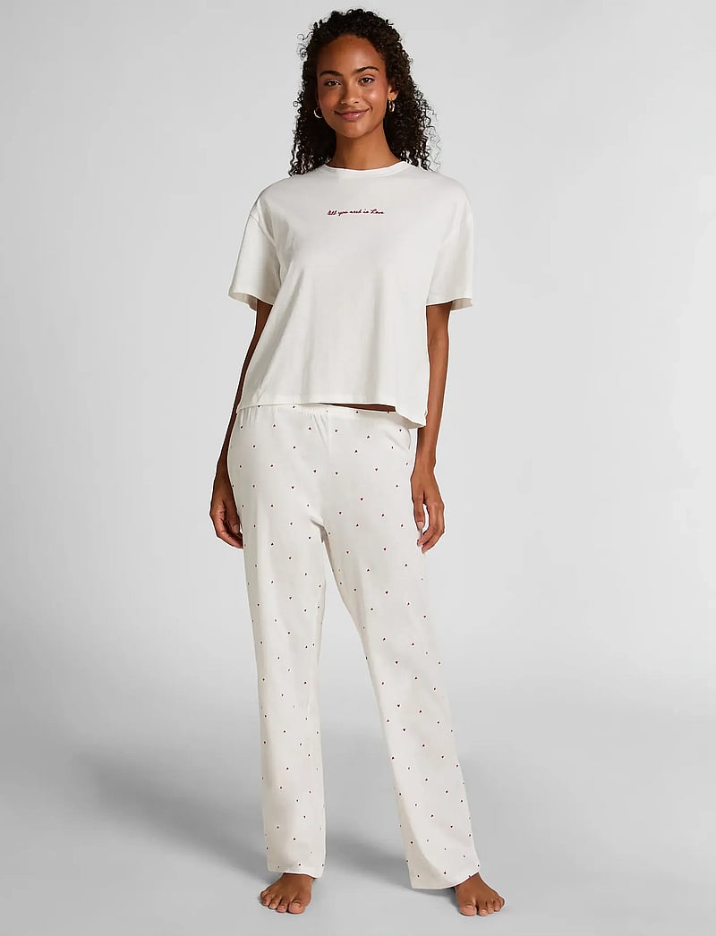 Hunkemöller - Nightie Boxy R-Neck Bow - pyjamas - gardenia - 0