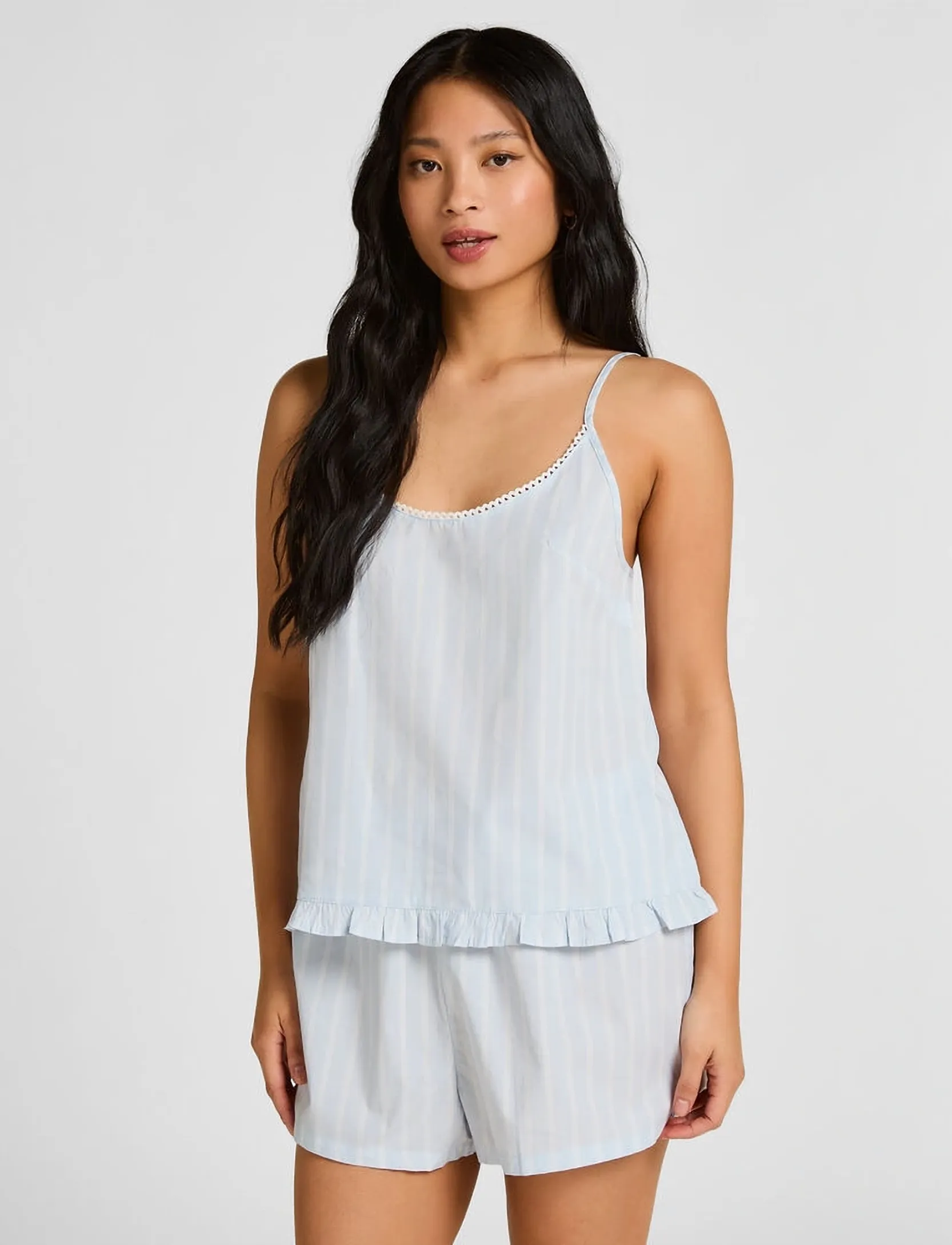 Hunkemöller Pj Cami Pointelle Lace Hearts - Hunkemöller - XENON BLUE / blue