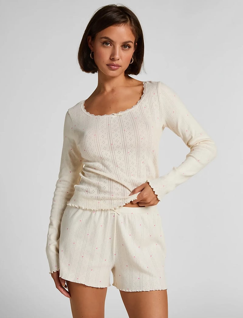 Hunkemöller - Sd Jersey Lace Nova - Överdelar - gardenia - 0