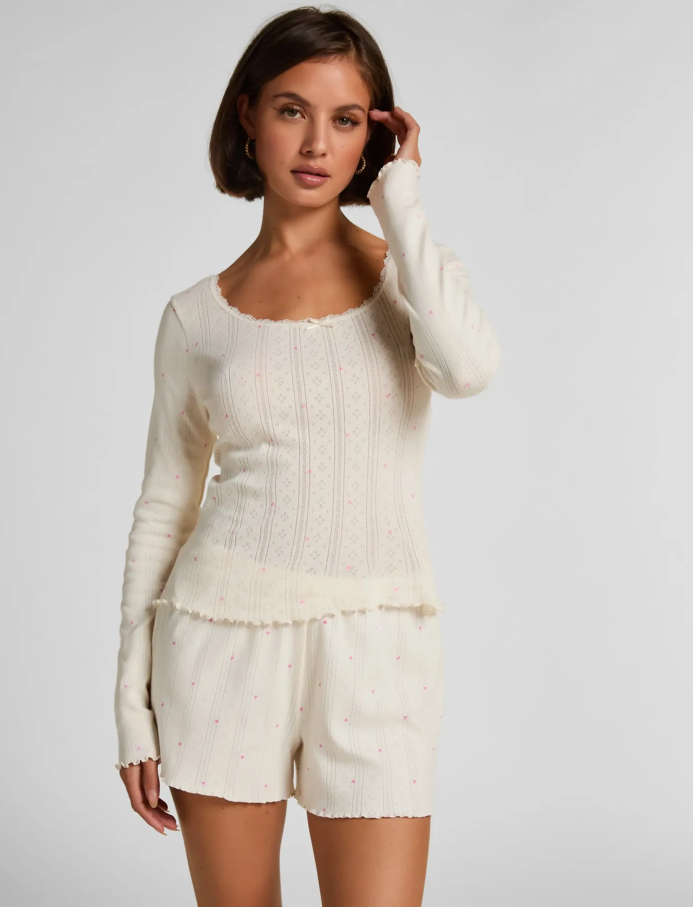 Hunkemöller - Sd Jersey Lace Nova - alussärgid - gardenia - 4