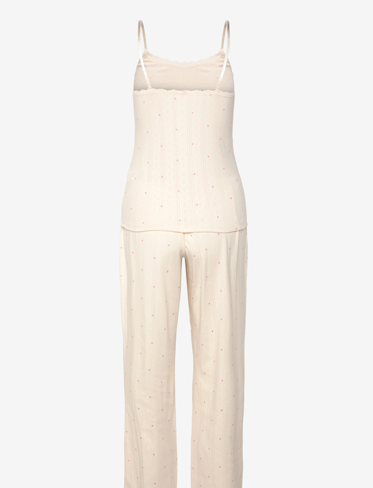 Hunkemöller - Pj Cami Jersey Lace Nana - pidžaamad - gardenia - 1