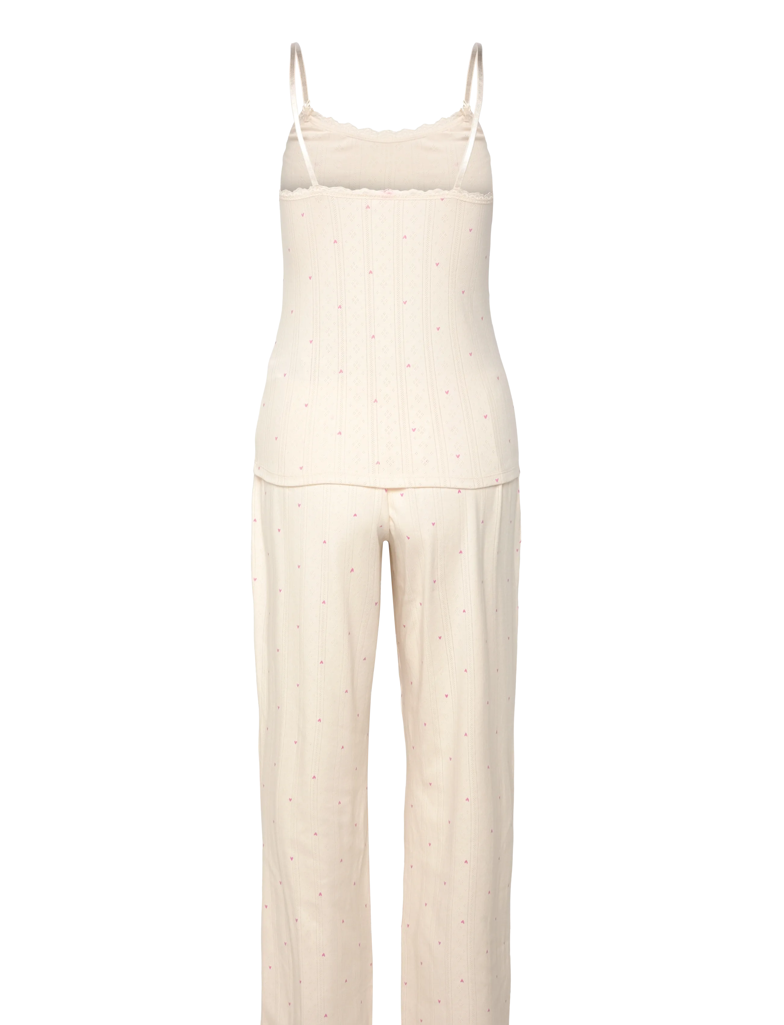 Hunkemöller - Pj Cami Jersey Lace Nana - pyjamas - gardenia - 2