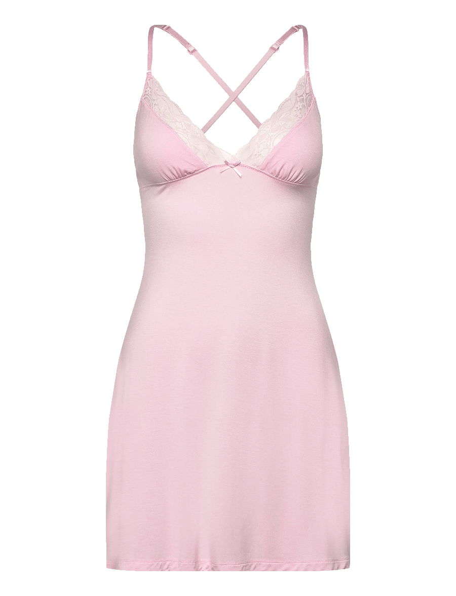 Hunkemöller - SD JERSEY LACE BOW - pink lady - 1